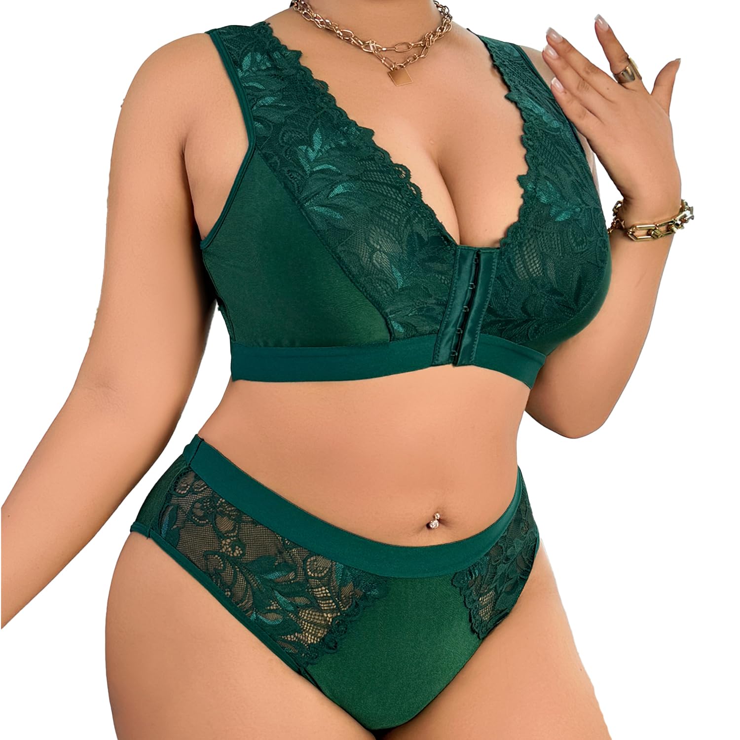SecWpnConfy Plus Size Lace Lingerie Set — image 3