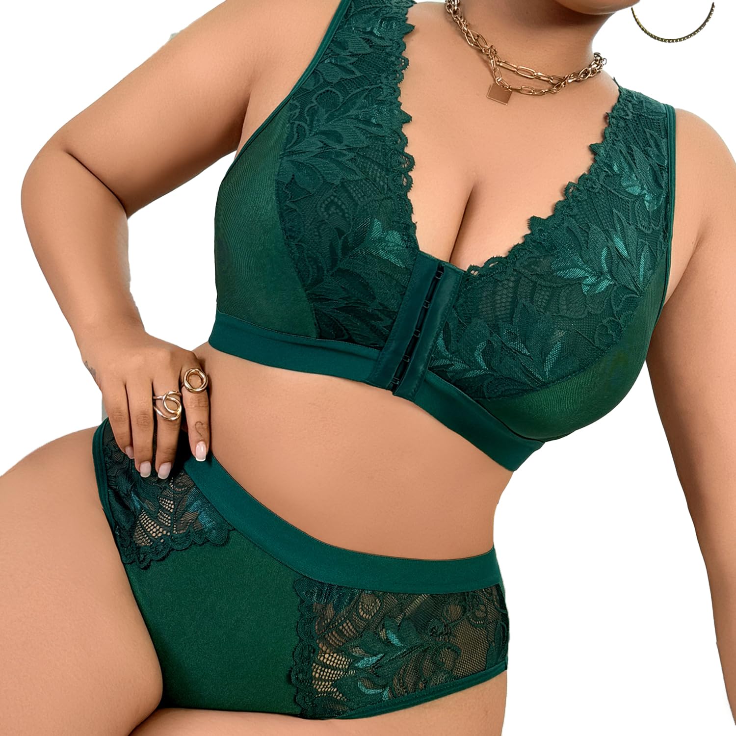 SecWpnConfy Plus Size Lace Lingerie Set — image 6