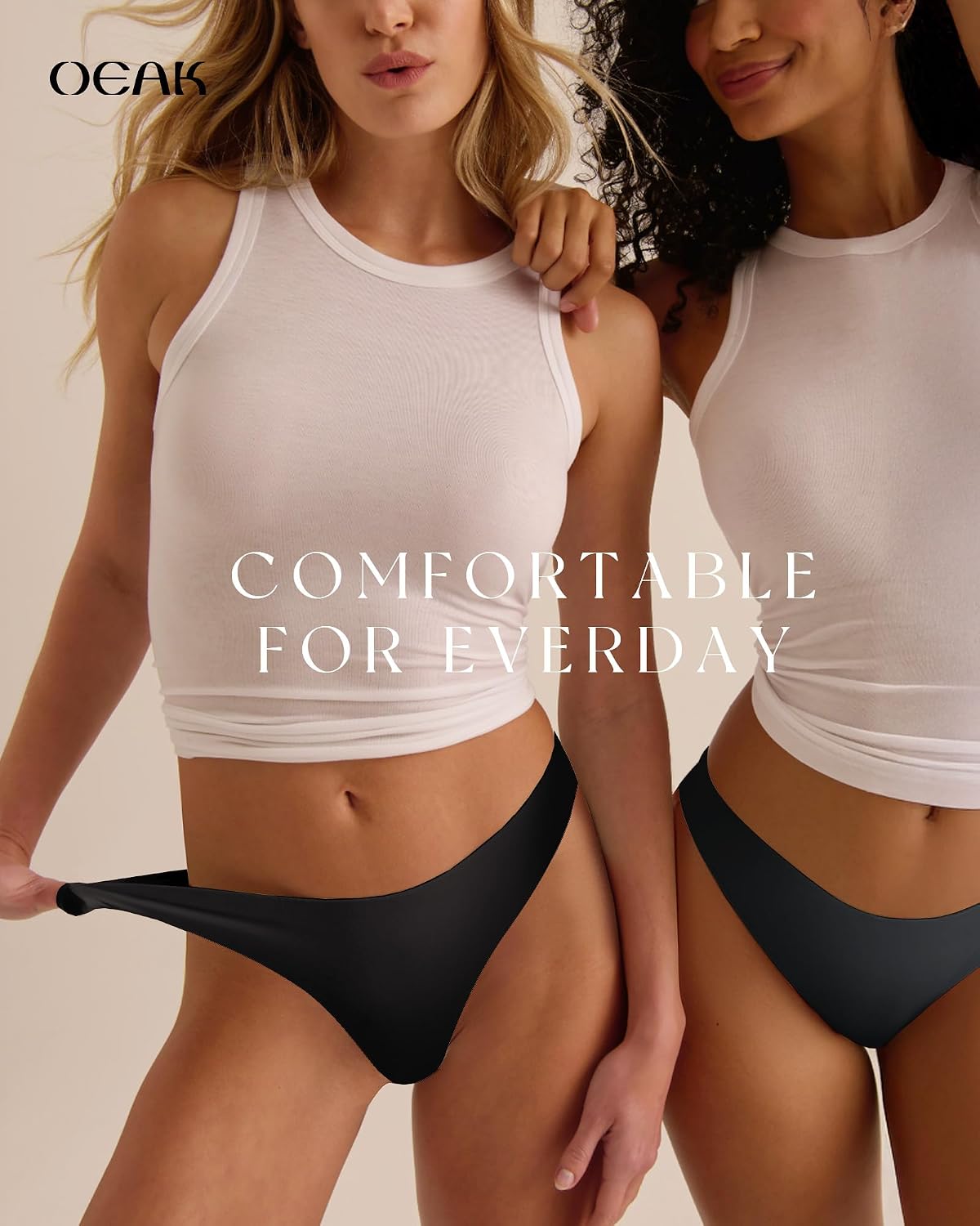 OEAK Seamless Invisible Thong for Women — image 2