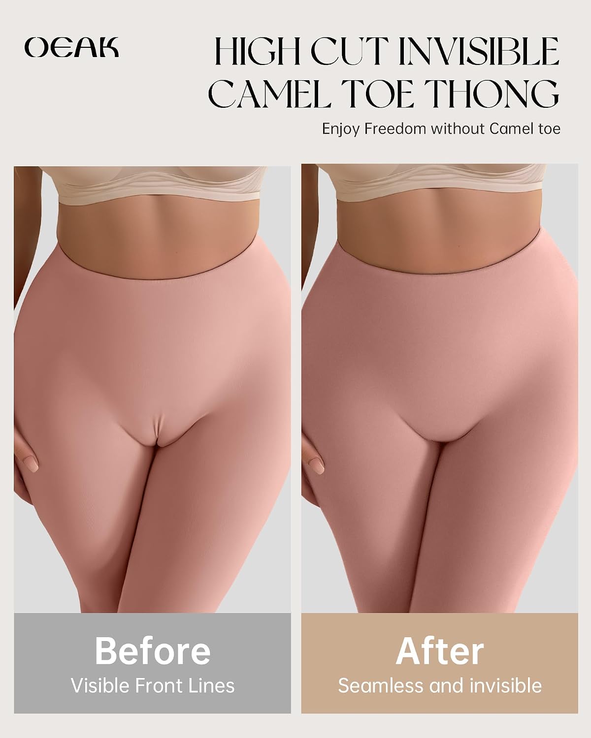 OEAK Seamless Invisible Thong for Women — image 3