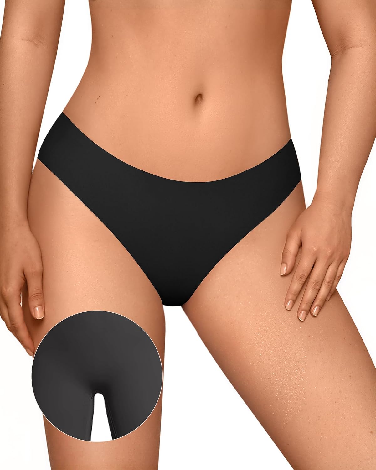 OEAK Women's Seamless Invisible No-Show Thongs