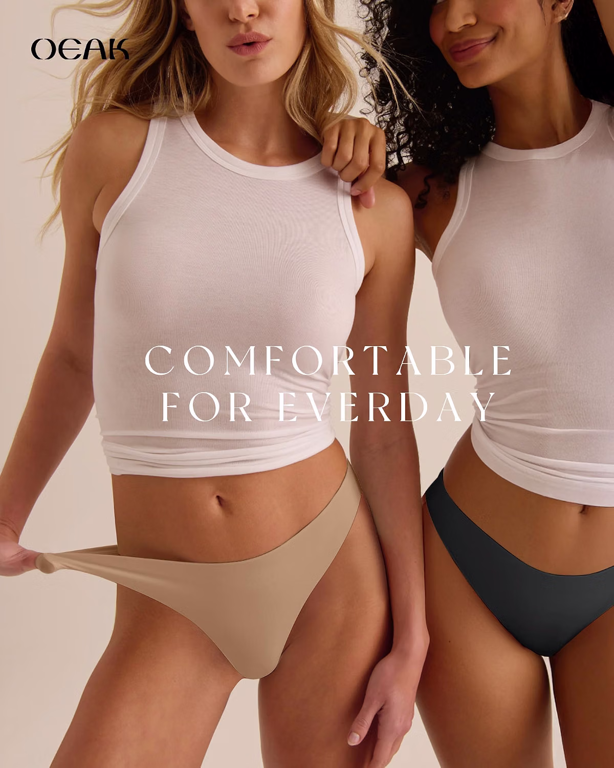 OEAK Seamless Invisible Thong for Women — image 2