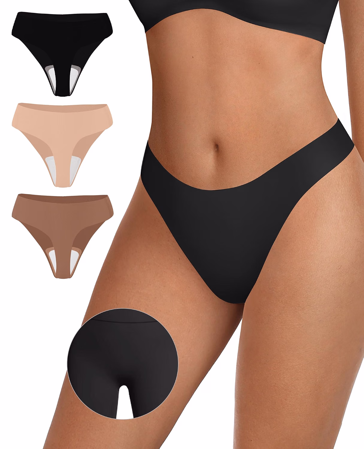 OEAK Seamless Invisible Thong for Women — image 9
