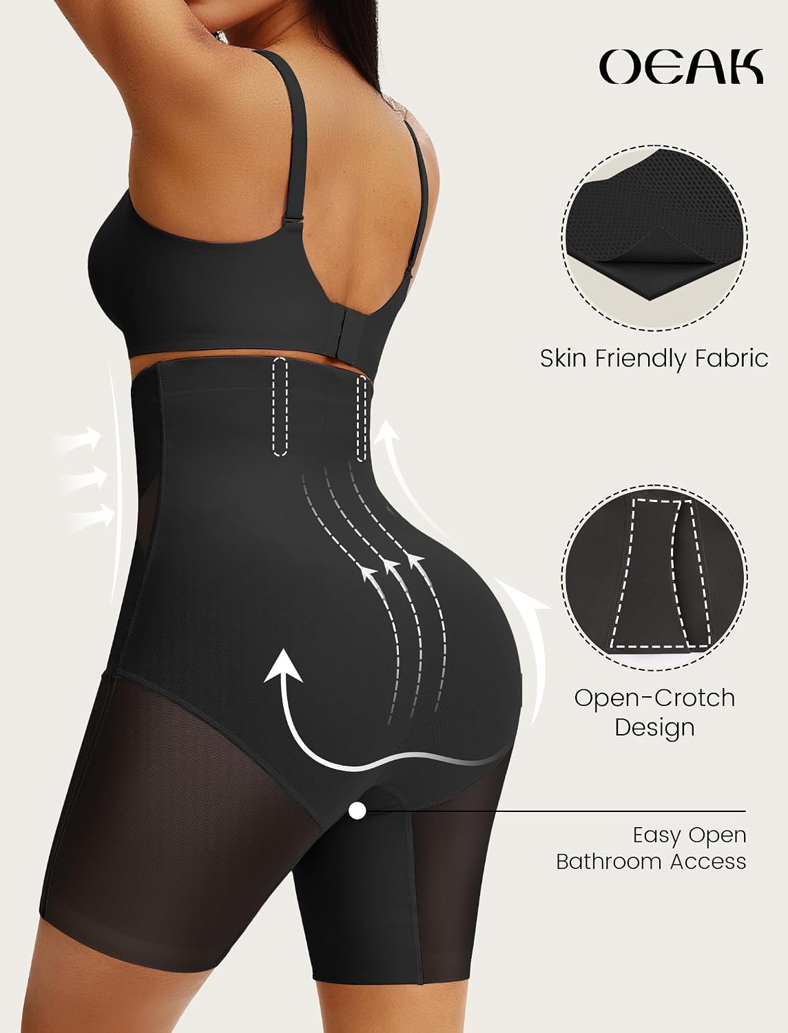 OEAK High Waisted Tummy Control Shapewear — image 4