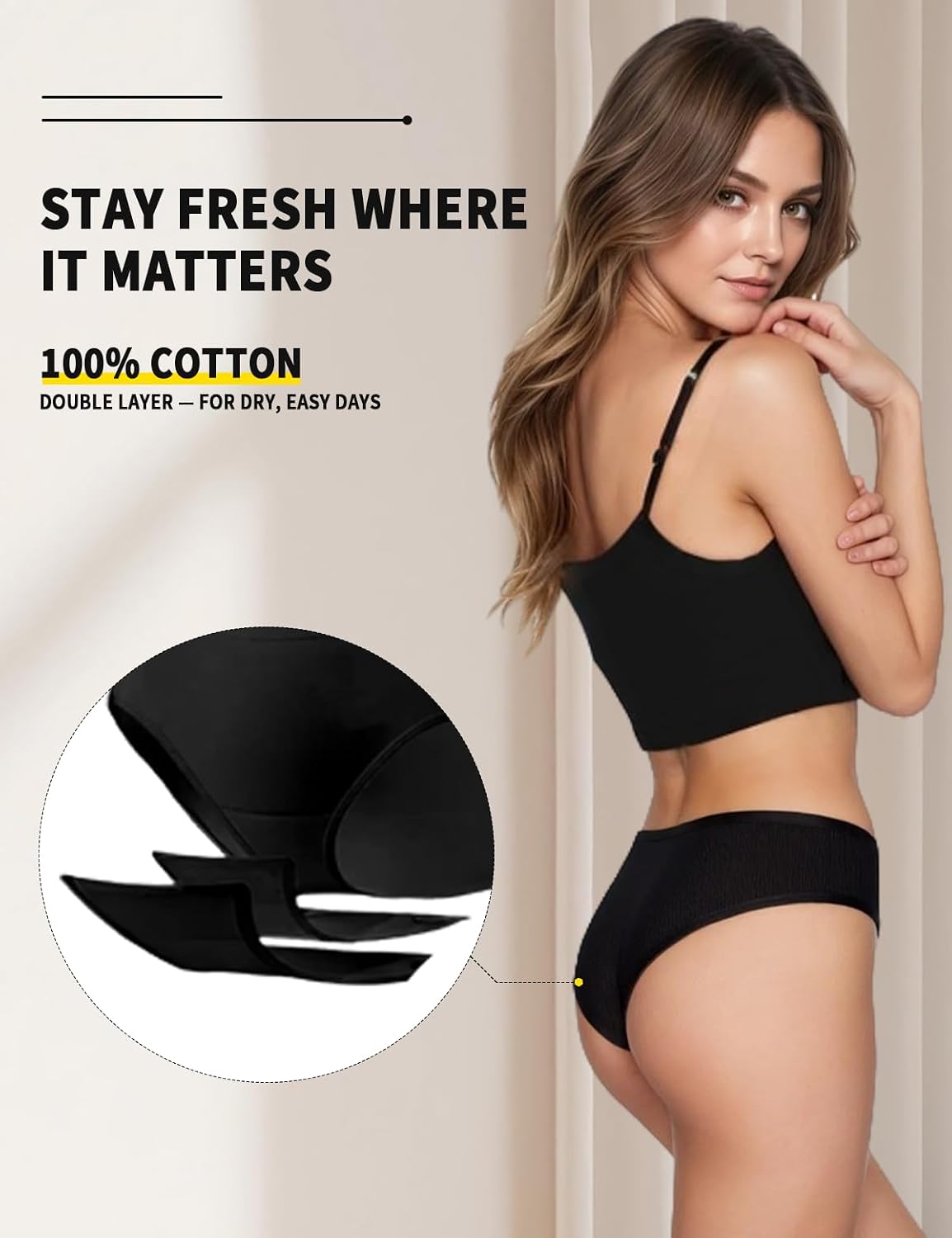 HSYUEEVIA Women's Cotton Full Coverage Briefs Pack — image 2