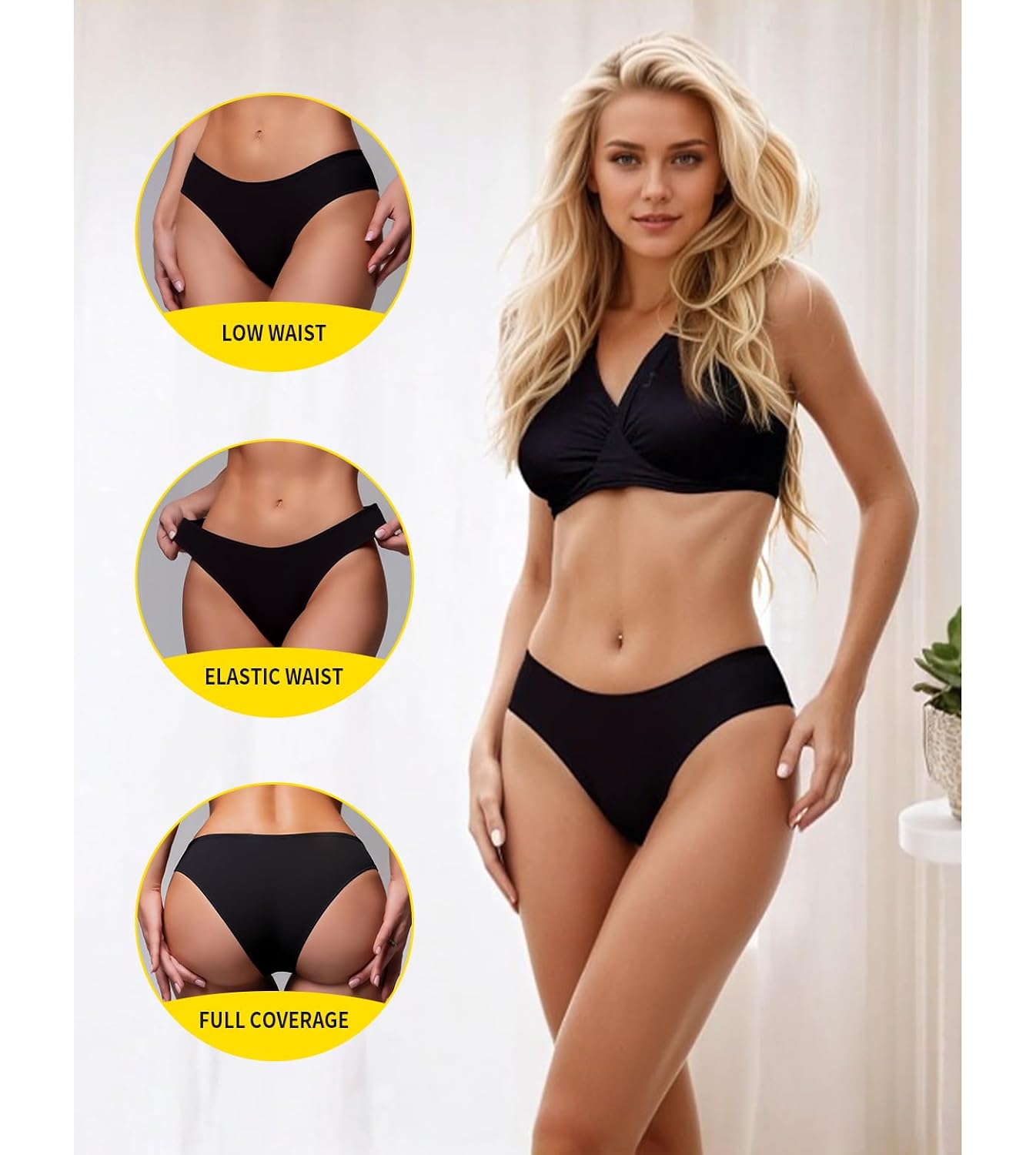 HSYUEEVIA Women's Cotton Full Coverage Briefs Pack — image 5