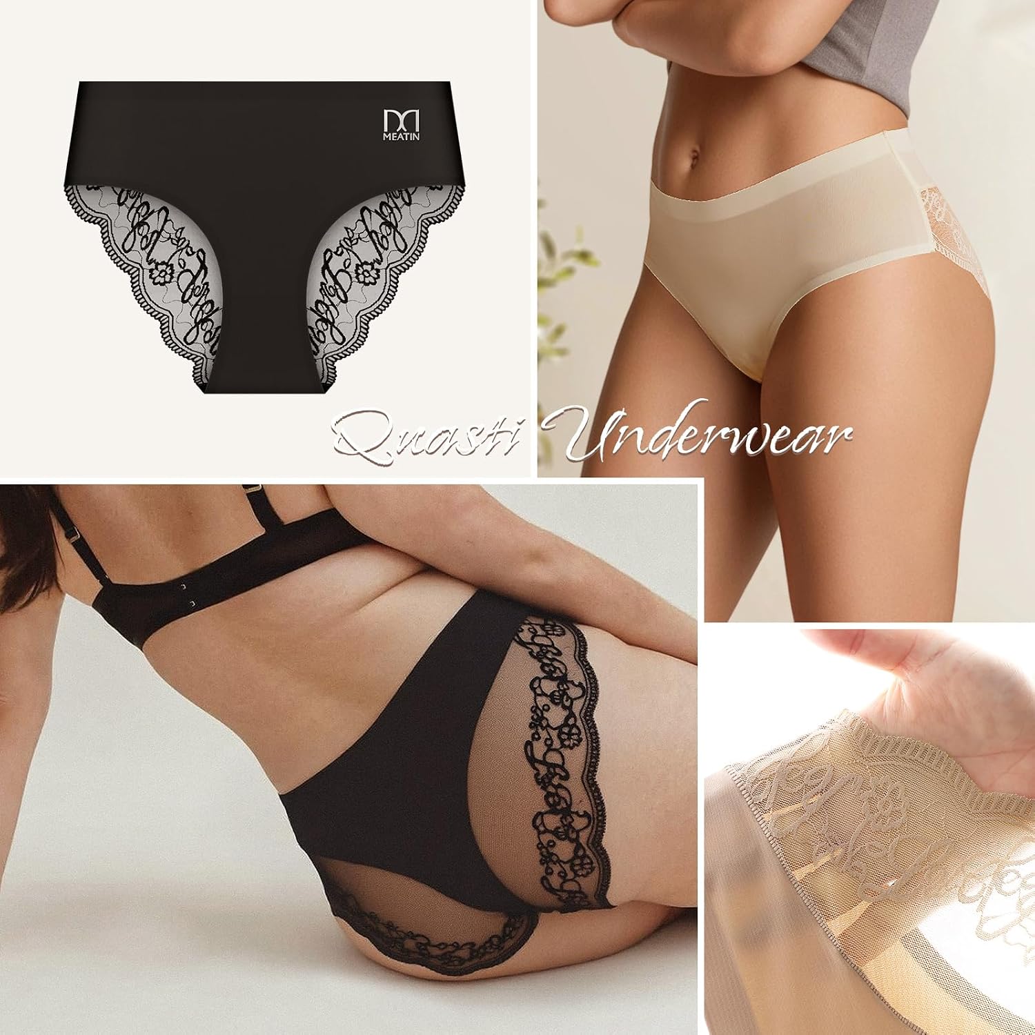 QUASTI Lace Silky Seamless Bikini 4-Pack — image 4