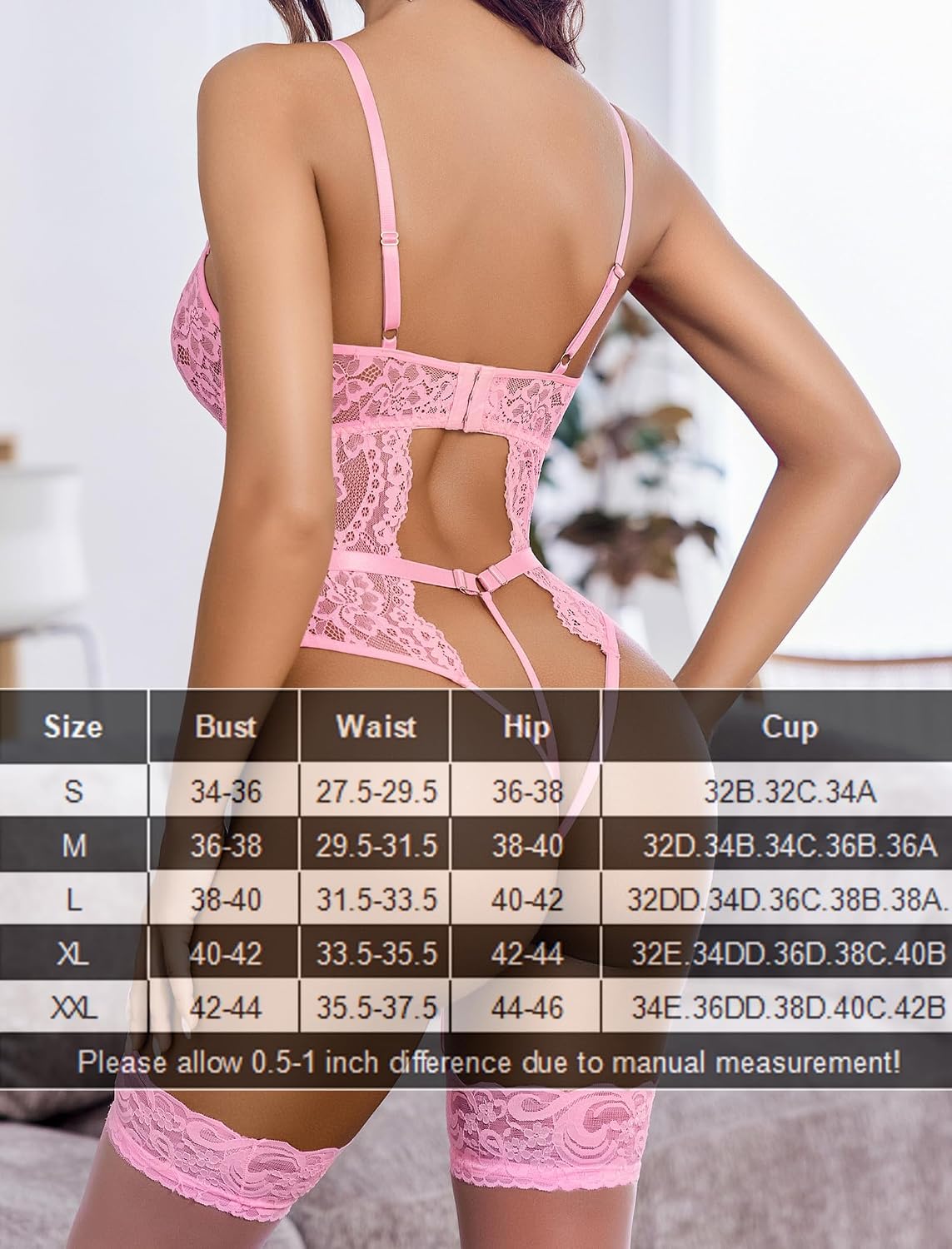 Avidlove Lace Bodysuit with Garter Set — image 6
