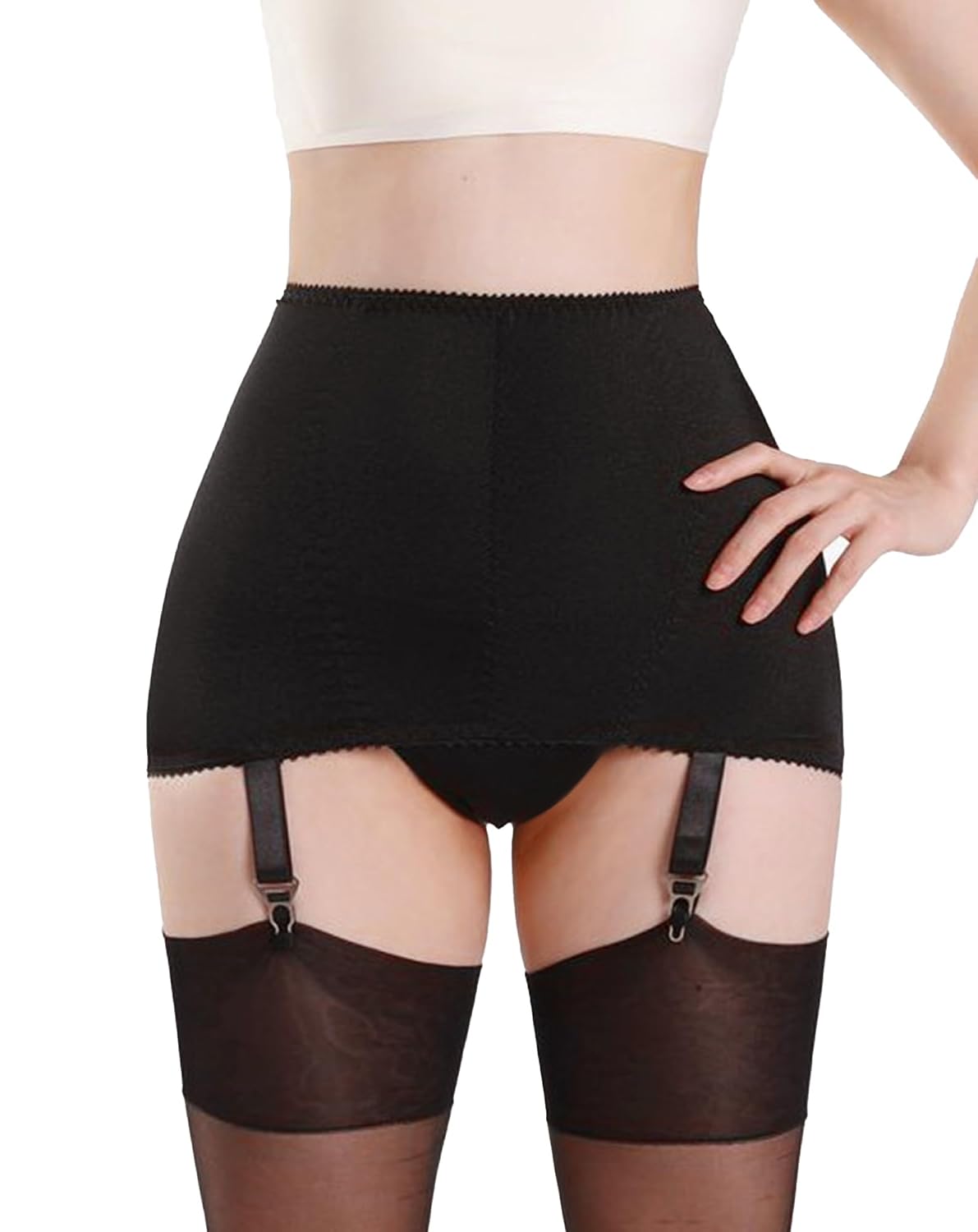 Luxallacki Stretchy Skirt-Style Garter Belt
