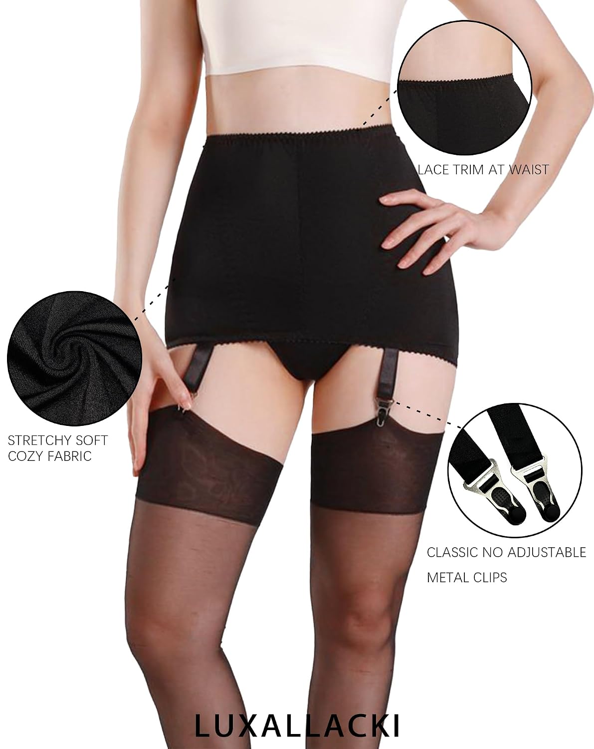 Luxallacki Stretchy Skirt-Style Garter Belt — image 5