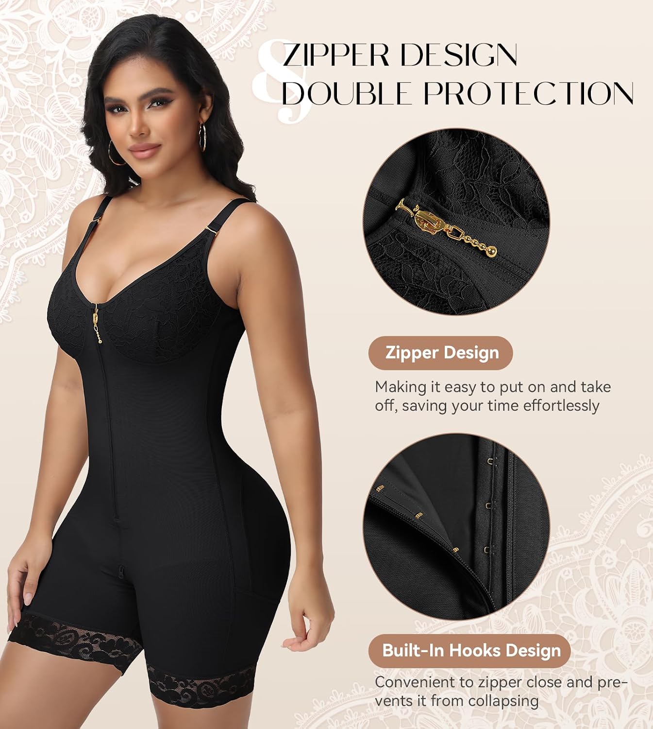 SHAPSHE Tummy Control Body Shaper with Bra — image 4