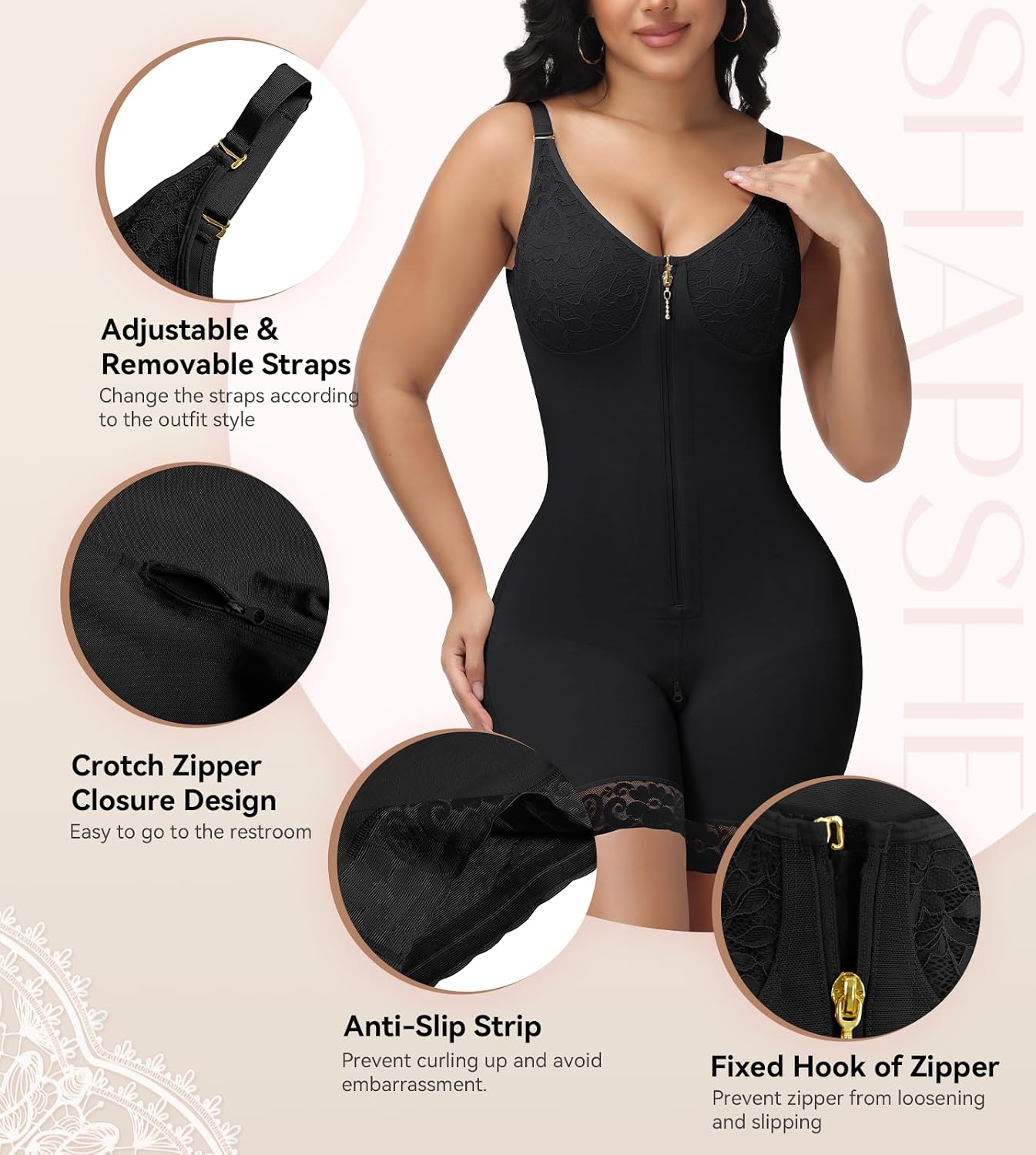 SHAPSHE Tummy Control Body Shaper with Bra — image 7
