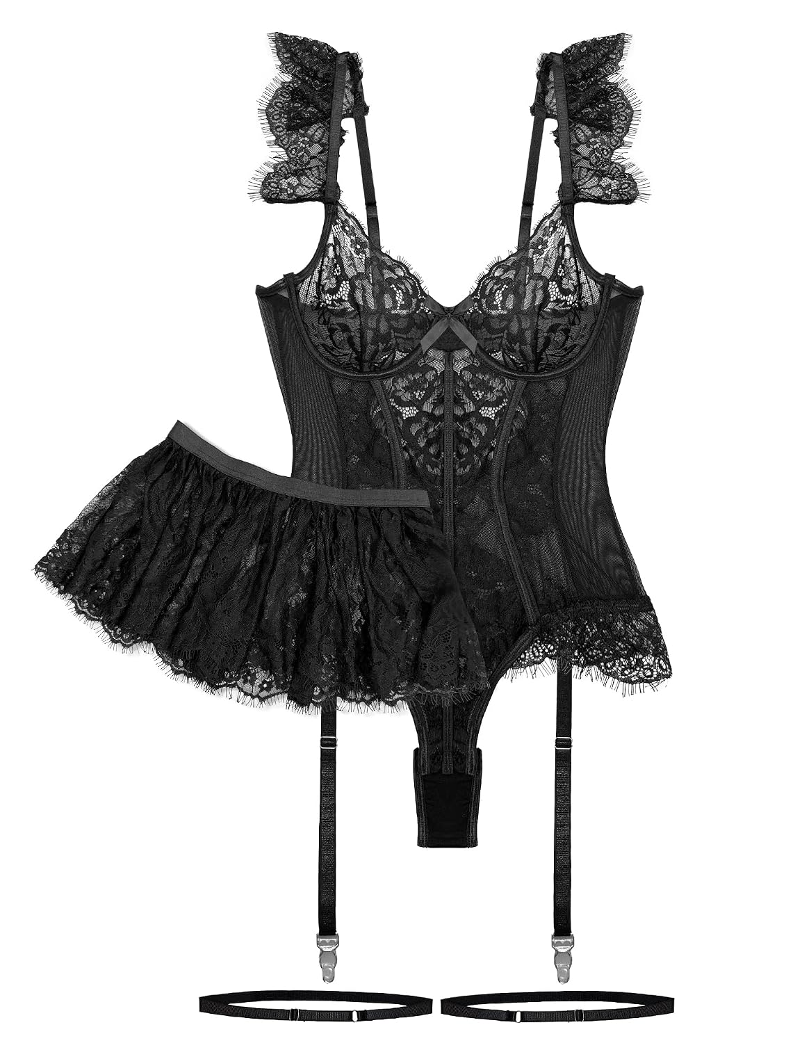 Mixxmix Lace Bodysuit with Garter — image 6
