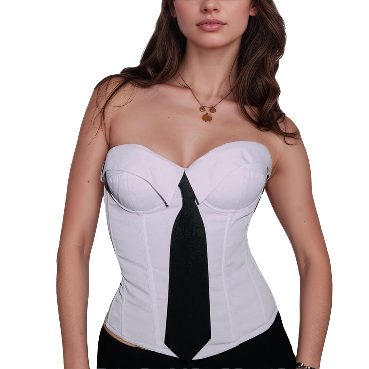 4UFIT Strapless Boned Corset Bustier Top