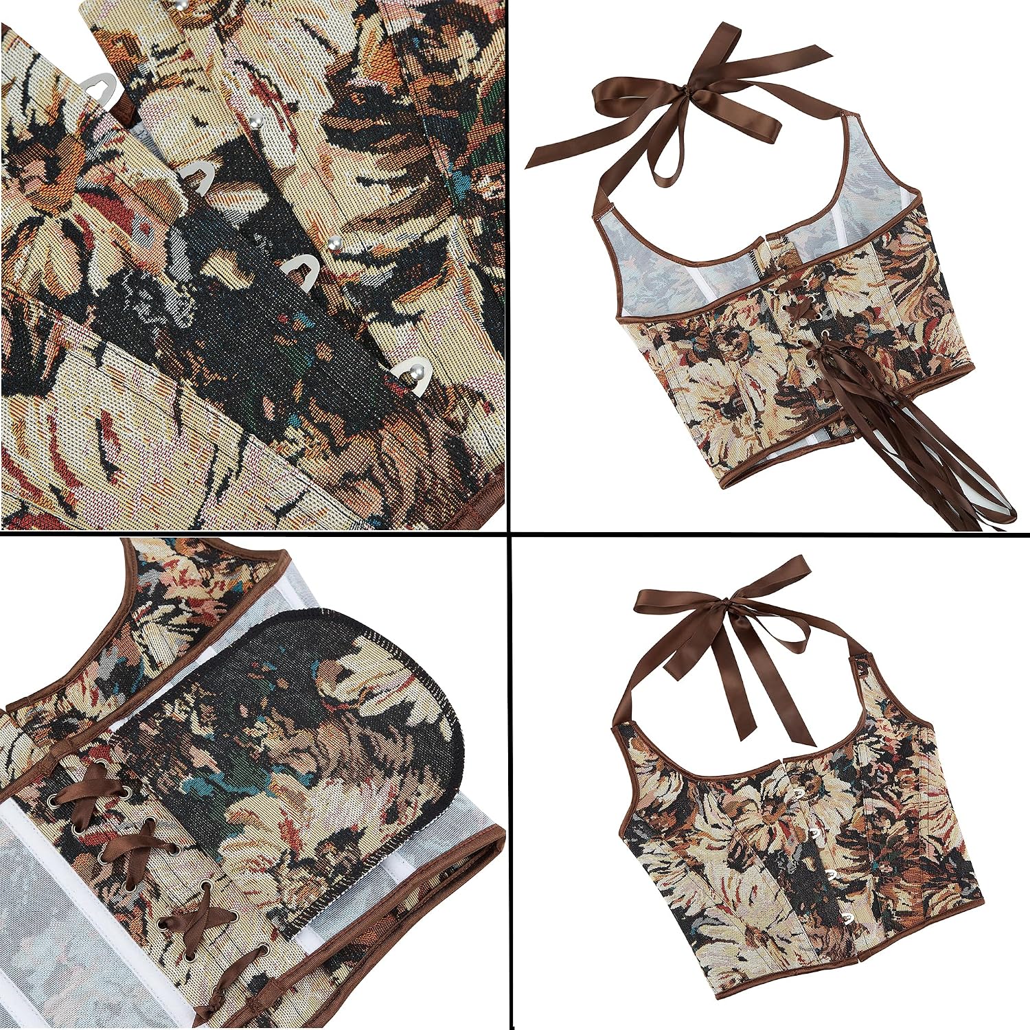 Mealah Gothic Halter Bustier Corset Top — image 3