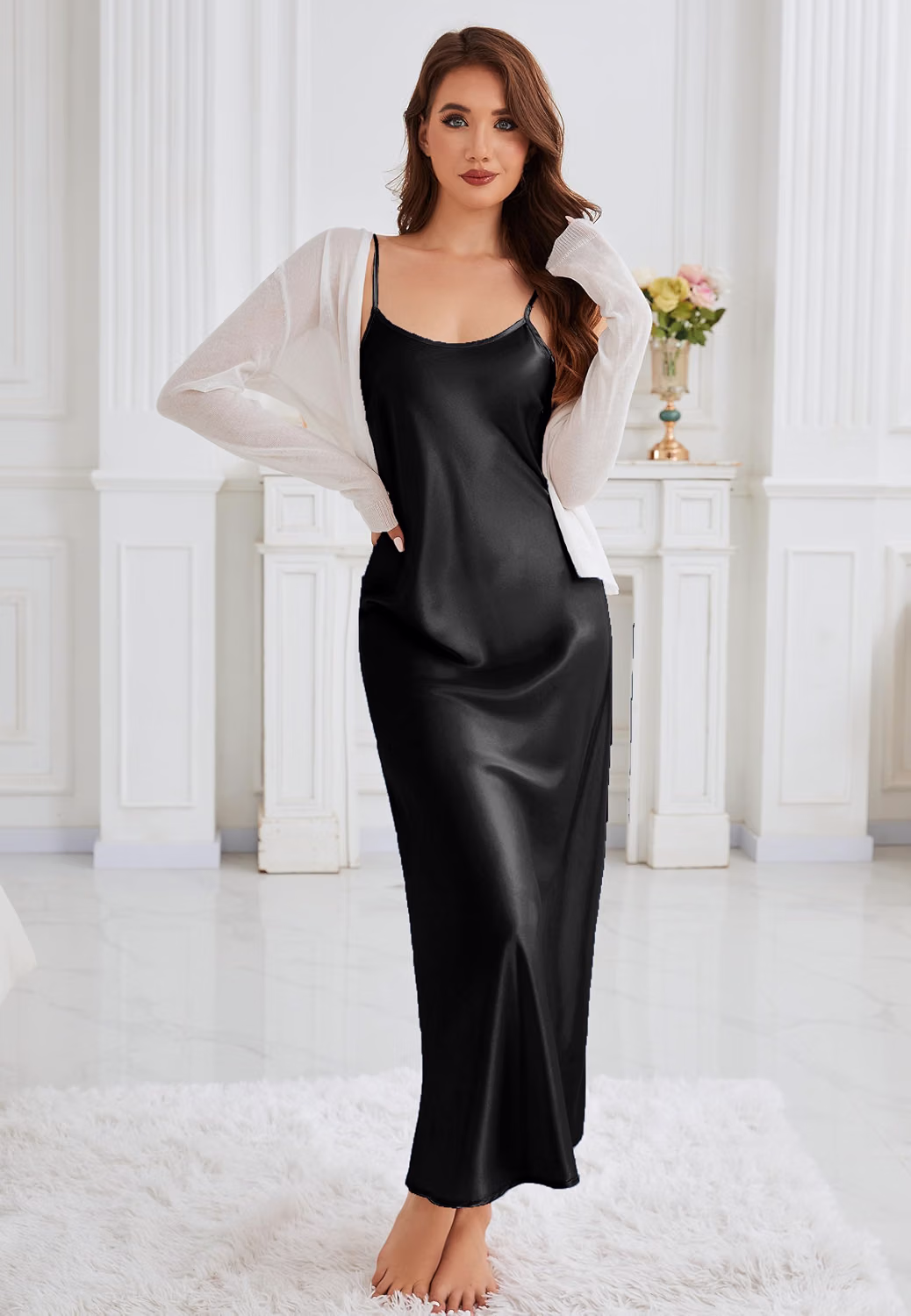 ALCEA ROSEA Adjustable Strap Maxi Slip Dress — image 3