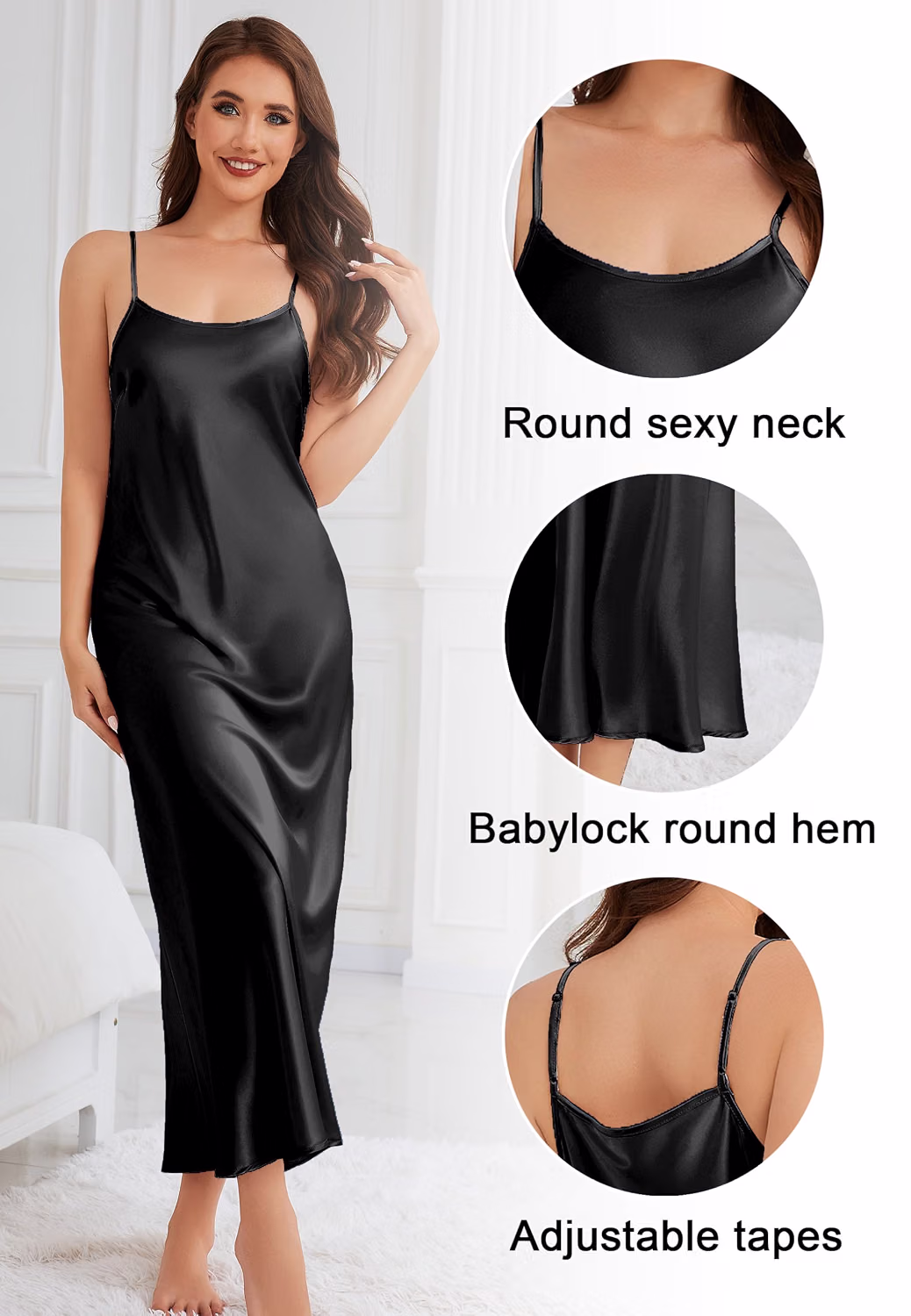 ALCEA ROSEA Adjustable Strap Maxi Slip Dress — image 5