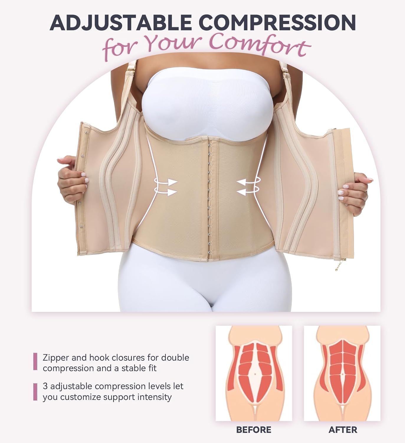 SHAPSHE Waist Trainer Tummy Control Corset — image 4