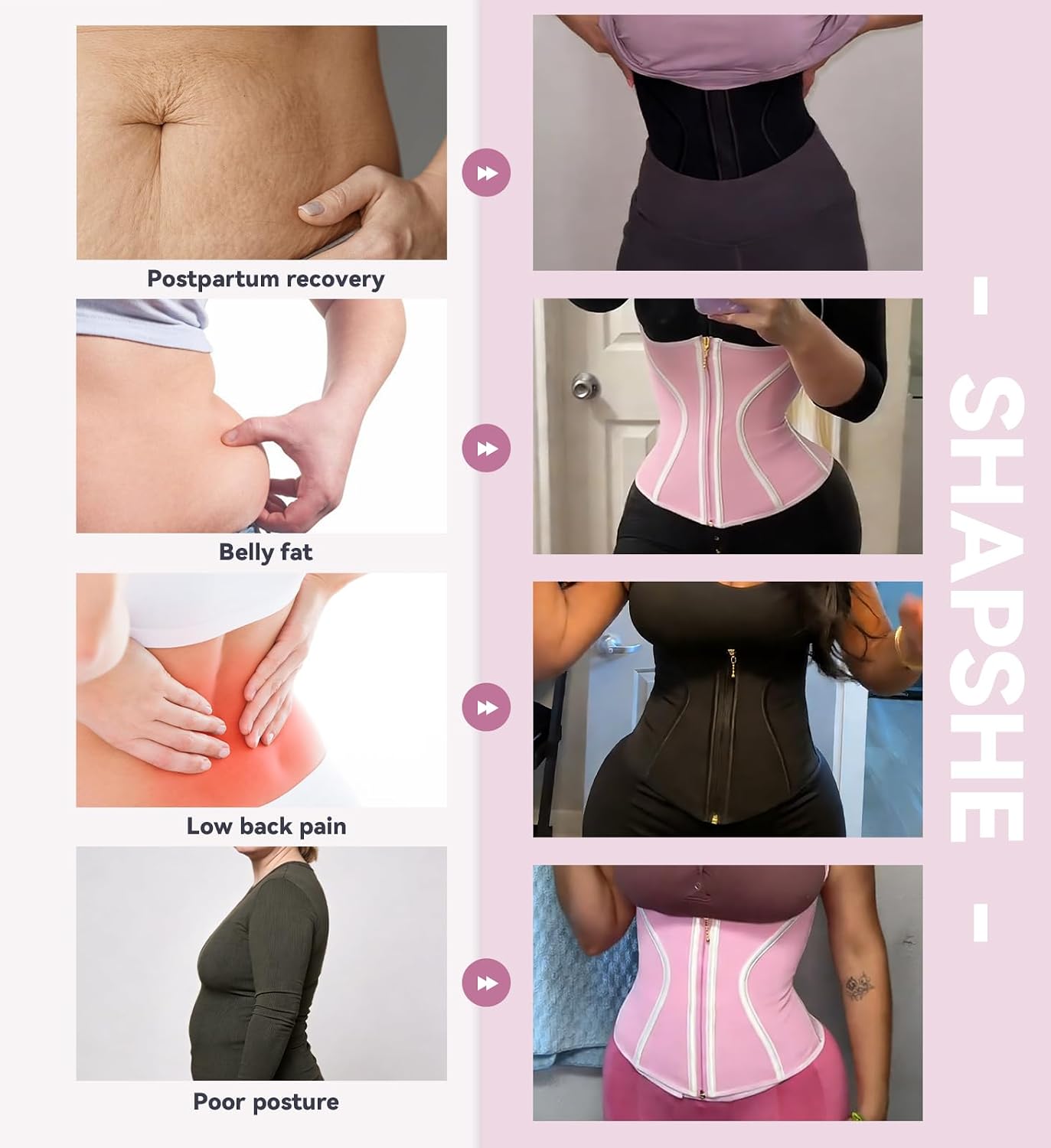 SHAPSHE Waist Trainer Tummy Control Corset — image 5