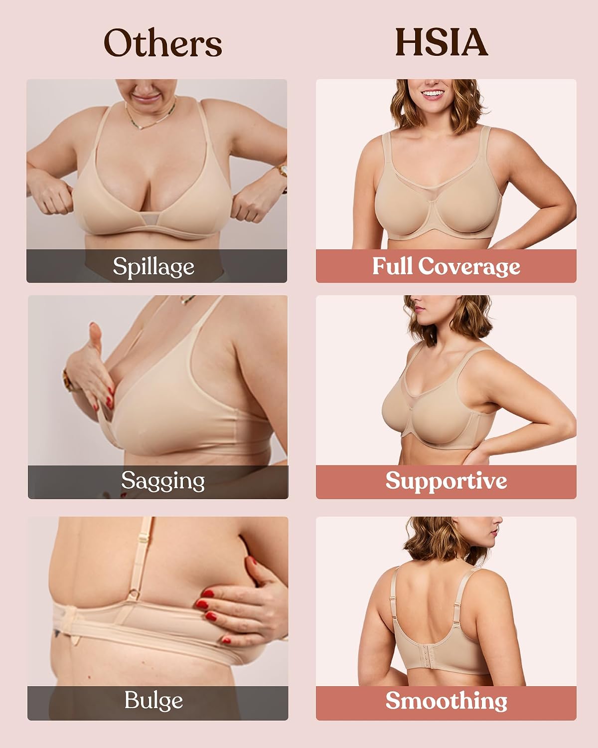HSIA Minimizer Bra Full Coverage Plus Size — image 4