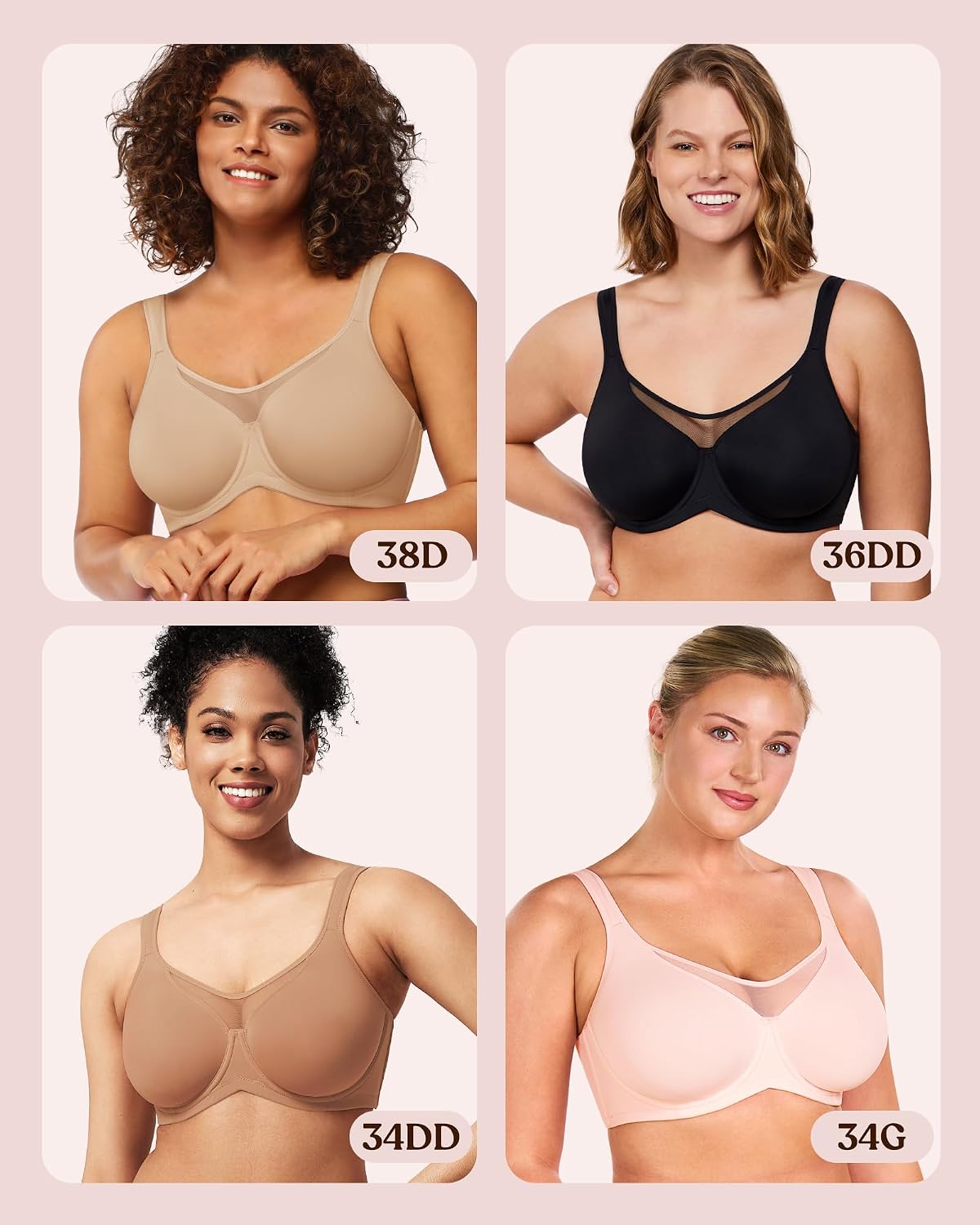 HSIA Minimizer Bra Full Coverage Plus Size — image 5