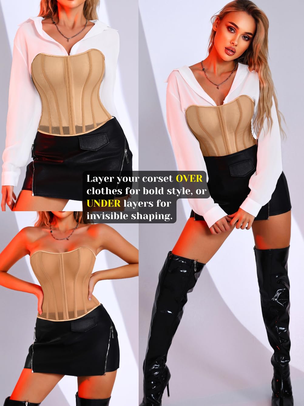 ChiaoLezhee Sheer Mesh Overbust Corset — image 4