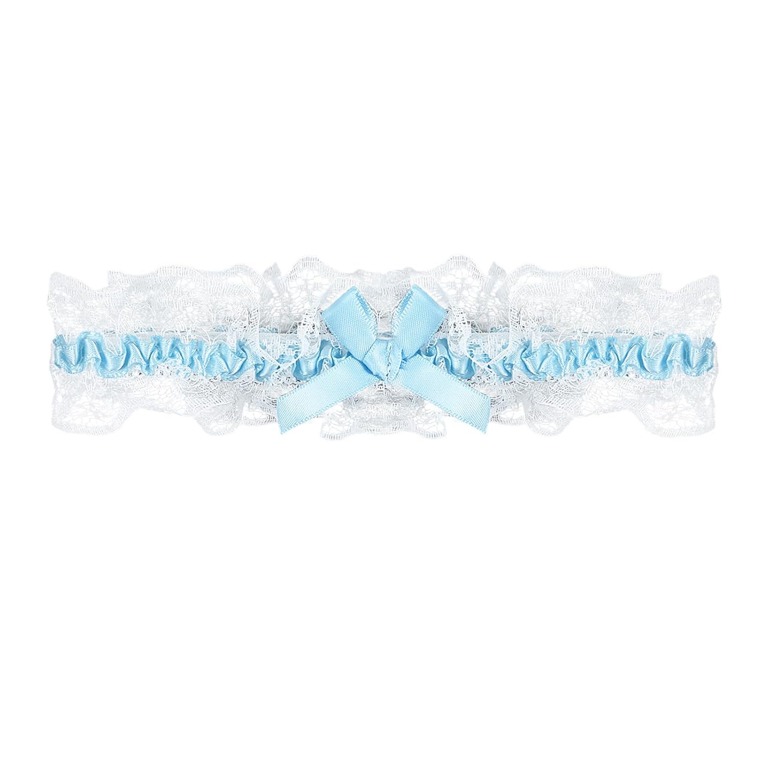 Ouligay Something Blue Lace Wedding Garter — image 8