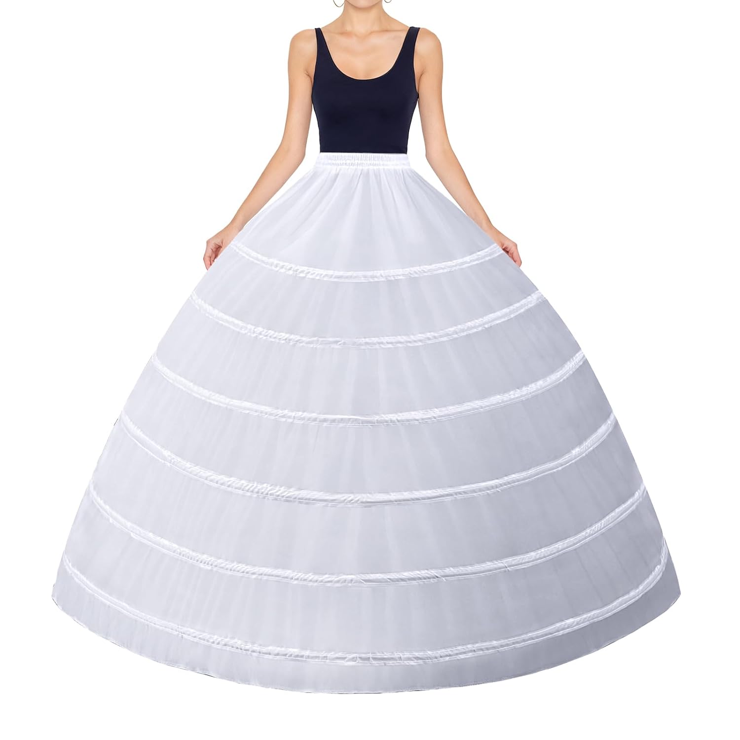LJXploreMax 6 Hoop Petticoat Underskirt