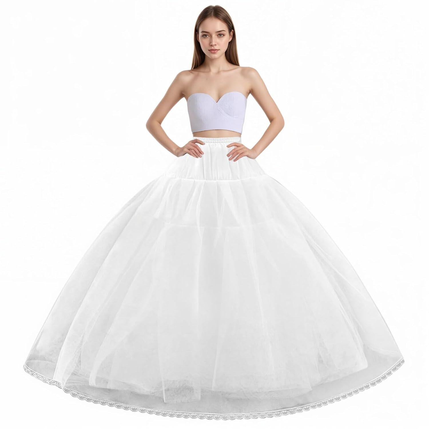 LJXploreMax 8-Layer Tulle Petticoat Underskirt