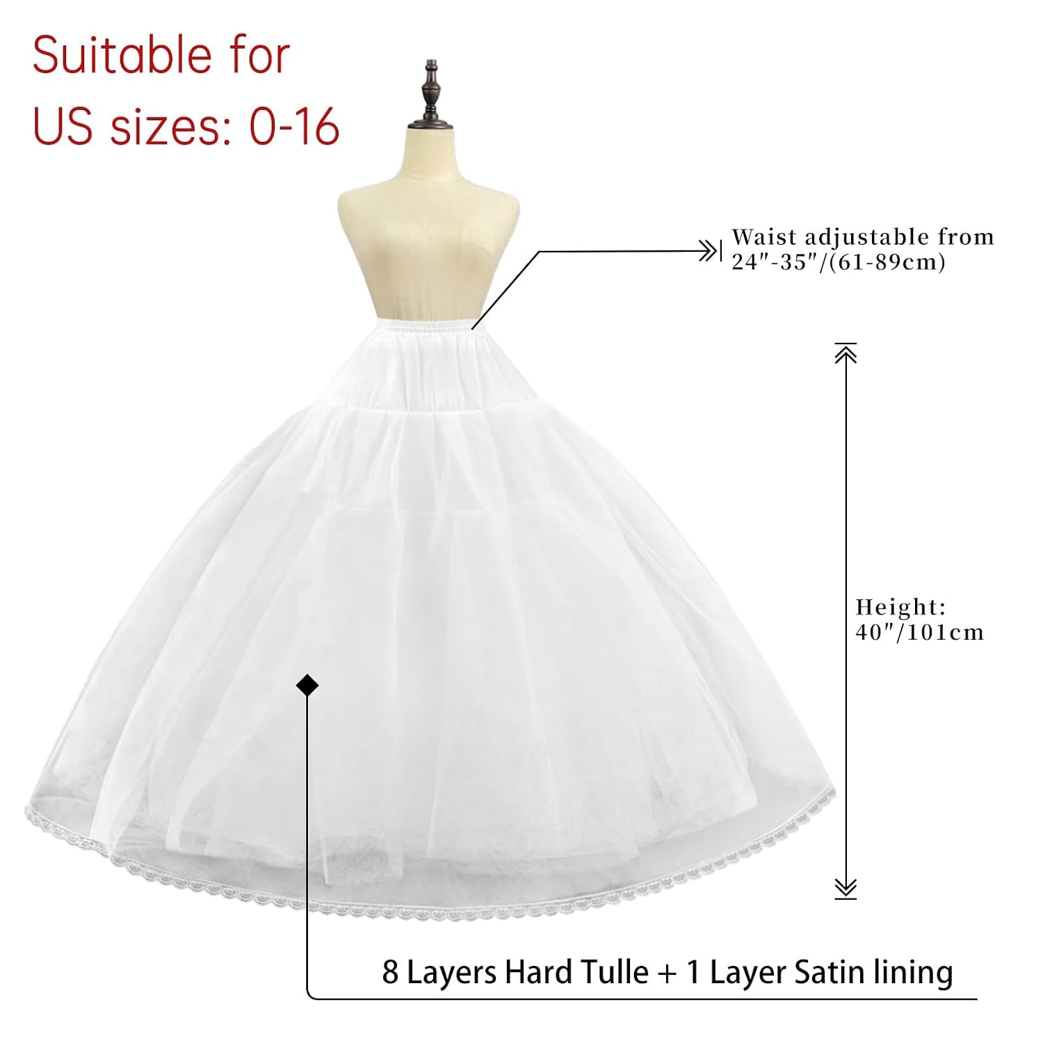 LJXploreMax 8-Layer Tulle Petticoat Underskirt — image 2