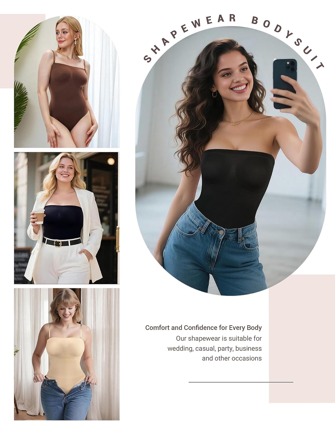 SheBuddy Strapless Shapewear Bodysuit Tummy Control — image 2