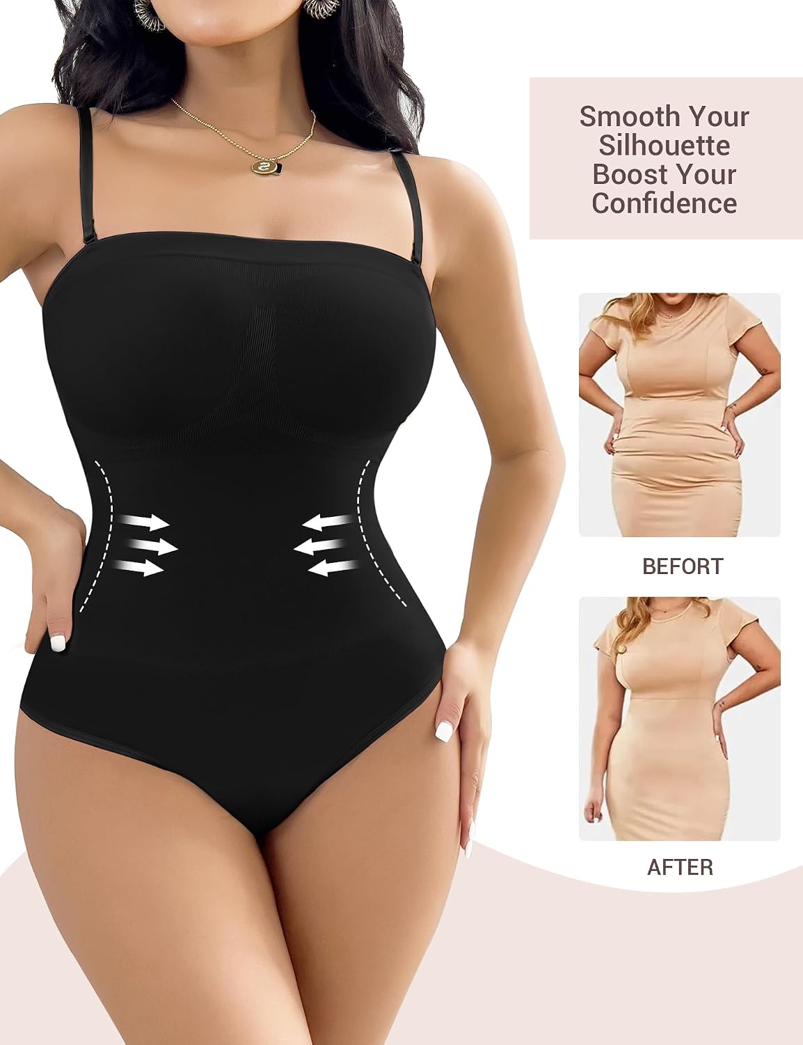 SheBuddy Strapless Shapewear Bodysuit Tummy Control — image 5