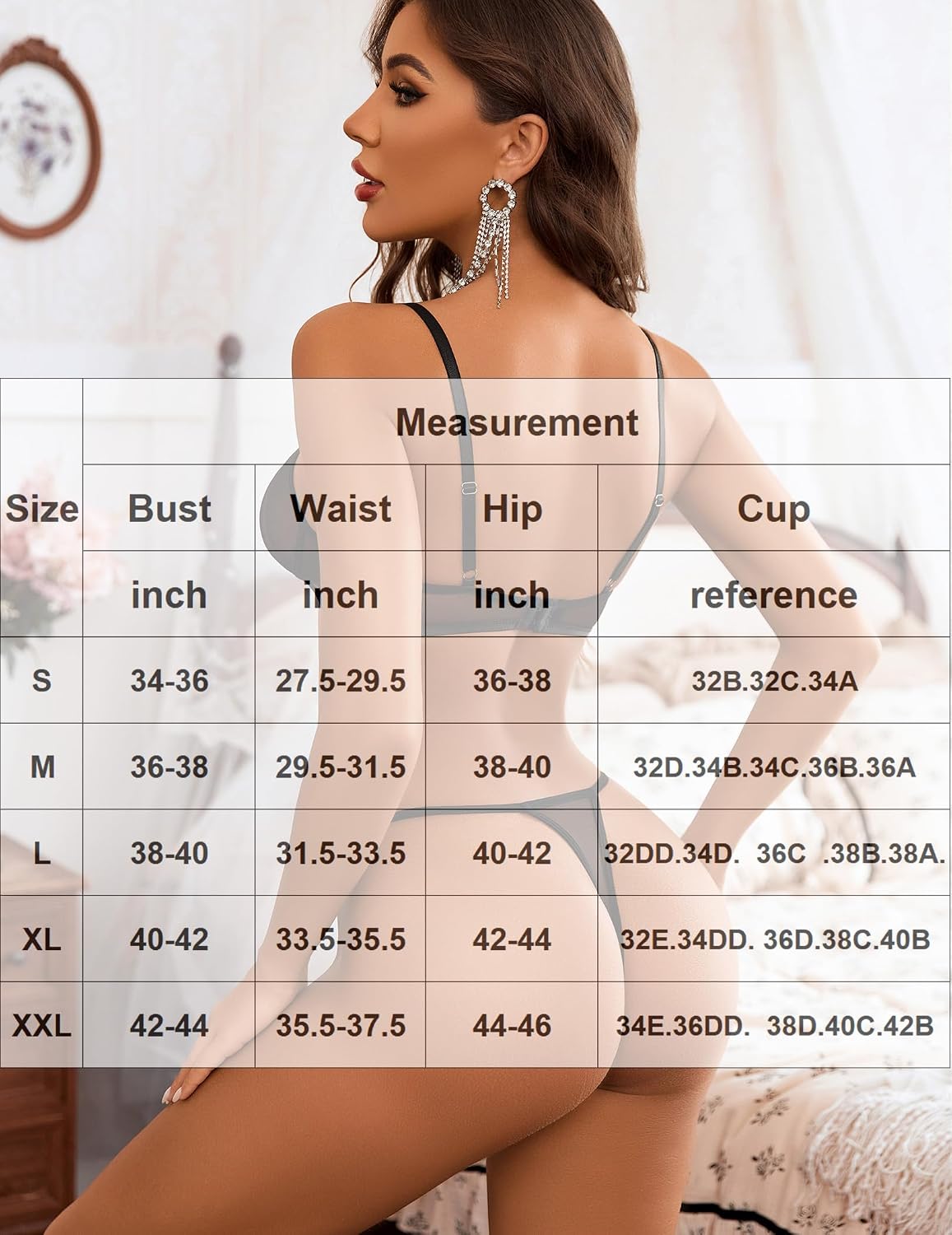 Avidlove Sexy Mesh Lingerie Bra and Thong Set — image 7