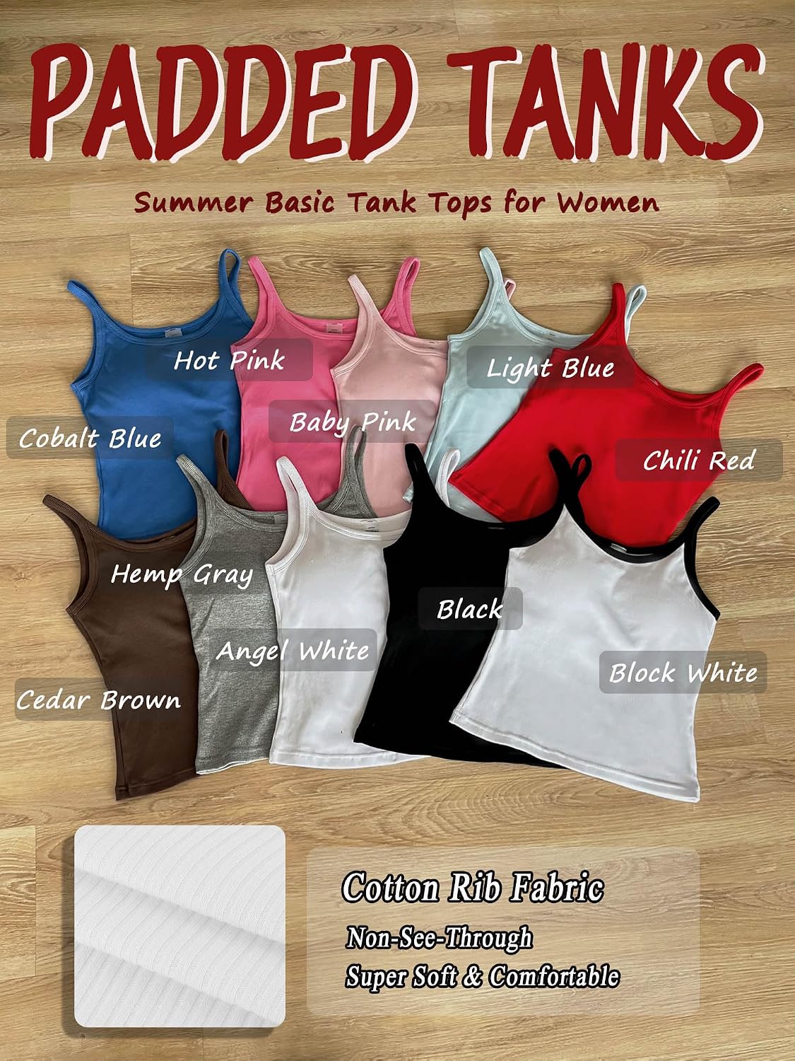 Danysu Ribbed Crop Tank with Built-in Bra — image 4