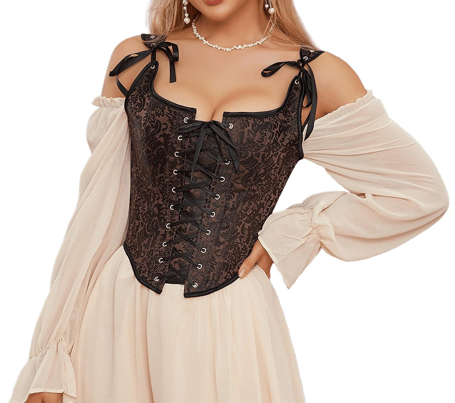 INOGIH Vintage Renaissance Corset Top