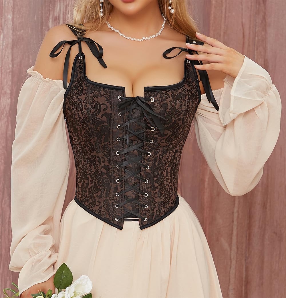 INOGIH Vintage Renaissance Corset Top — image 3