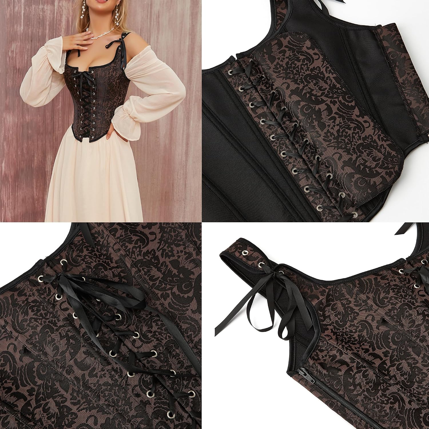 INOGIH Vintage Renaissance Corset Top — image 7