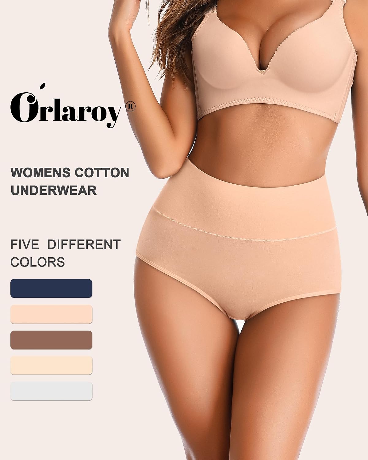 ORLAROY High Waisted Cotton Briefs 5-Pack — image 2