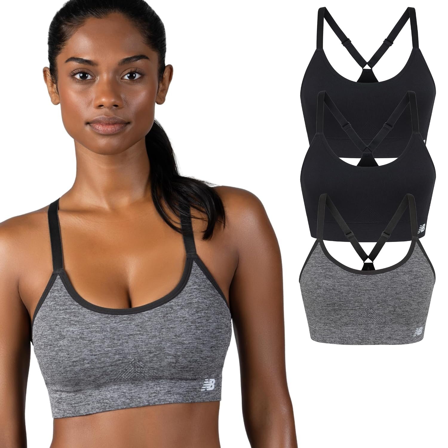 New Balance Women's 3-Pack Seamless Sports Bras