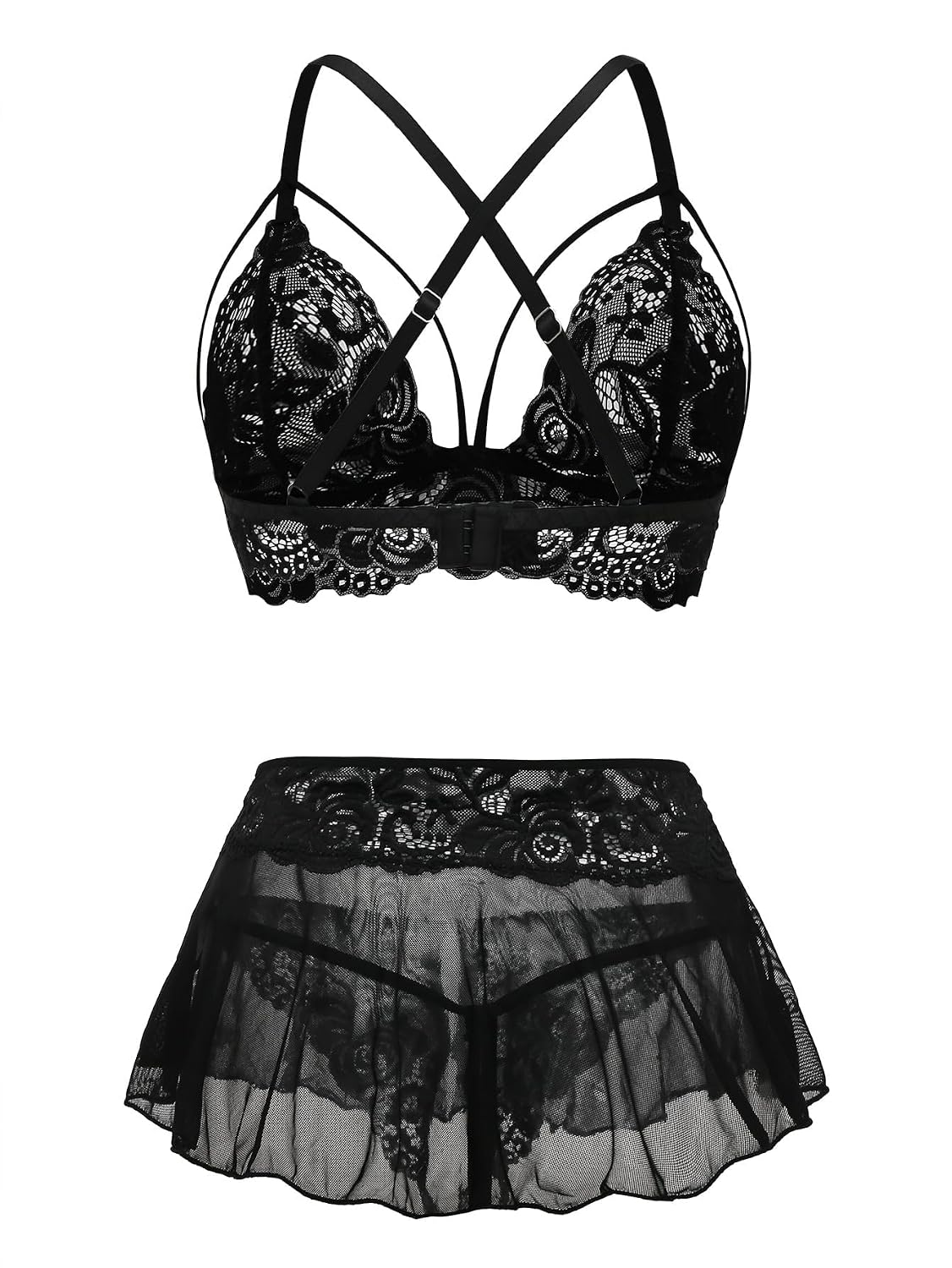Lilosy Sexy 3-Piece Lingerie Set Bra Panty — image 5