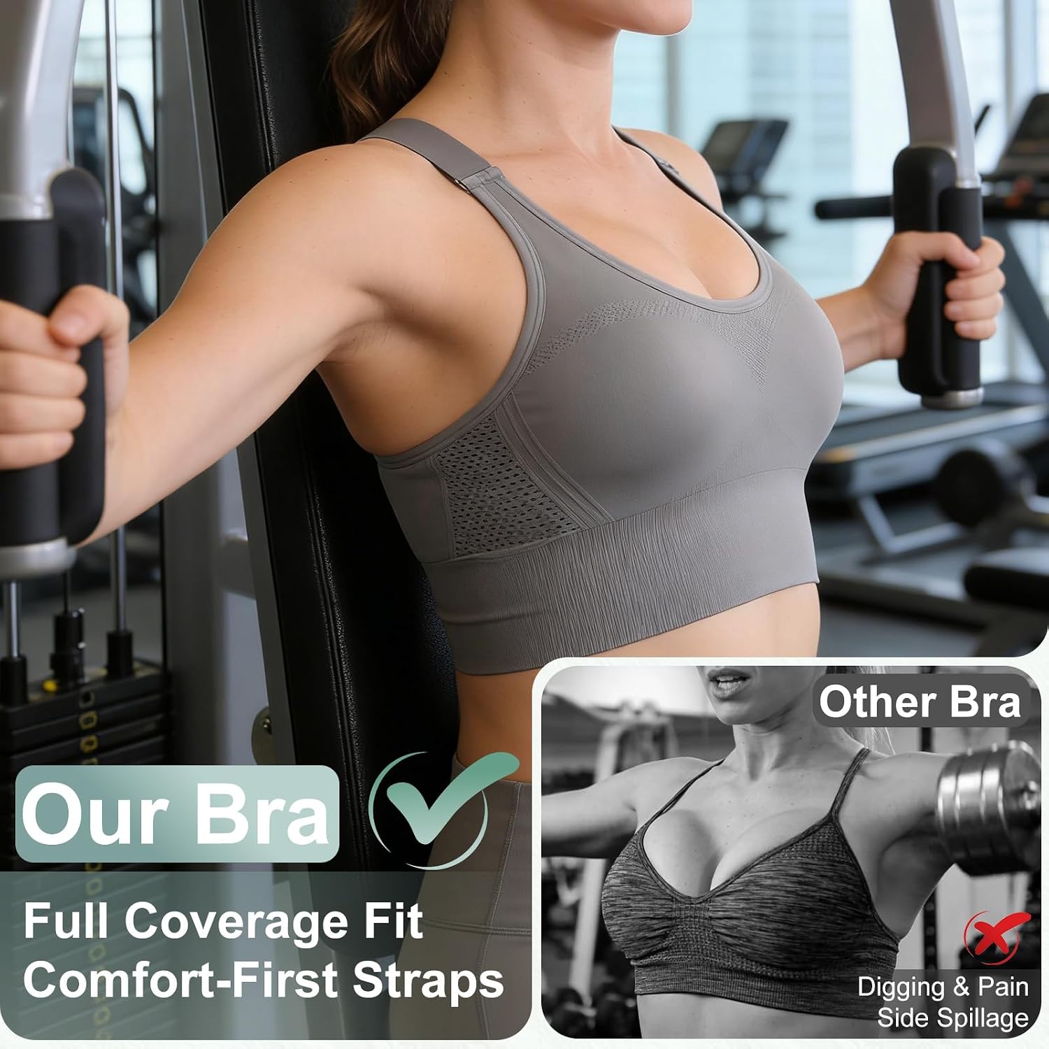 Tmeefee High Support Sports Bra 3-Pack — image 3