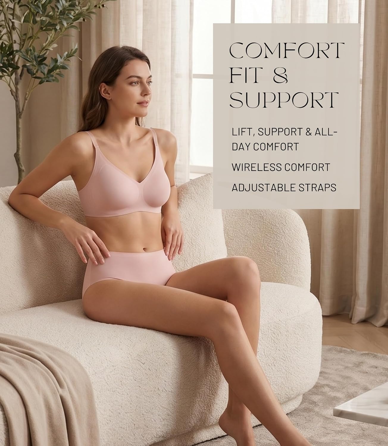 MONICA & ME Seamless Sports Bra and Panty Set — image 2