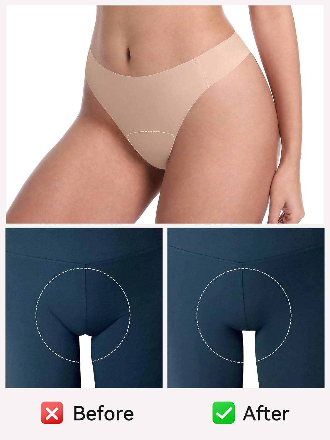LUCKMEEY Seamless Cotton Thong for Women — image 3