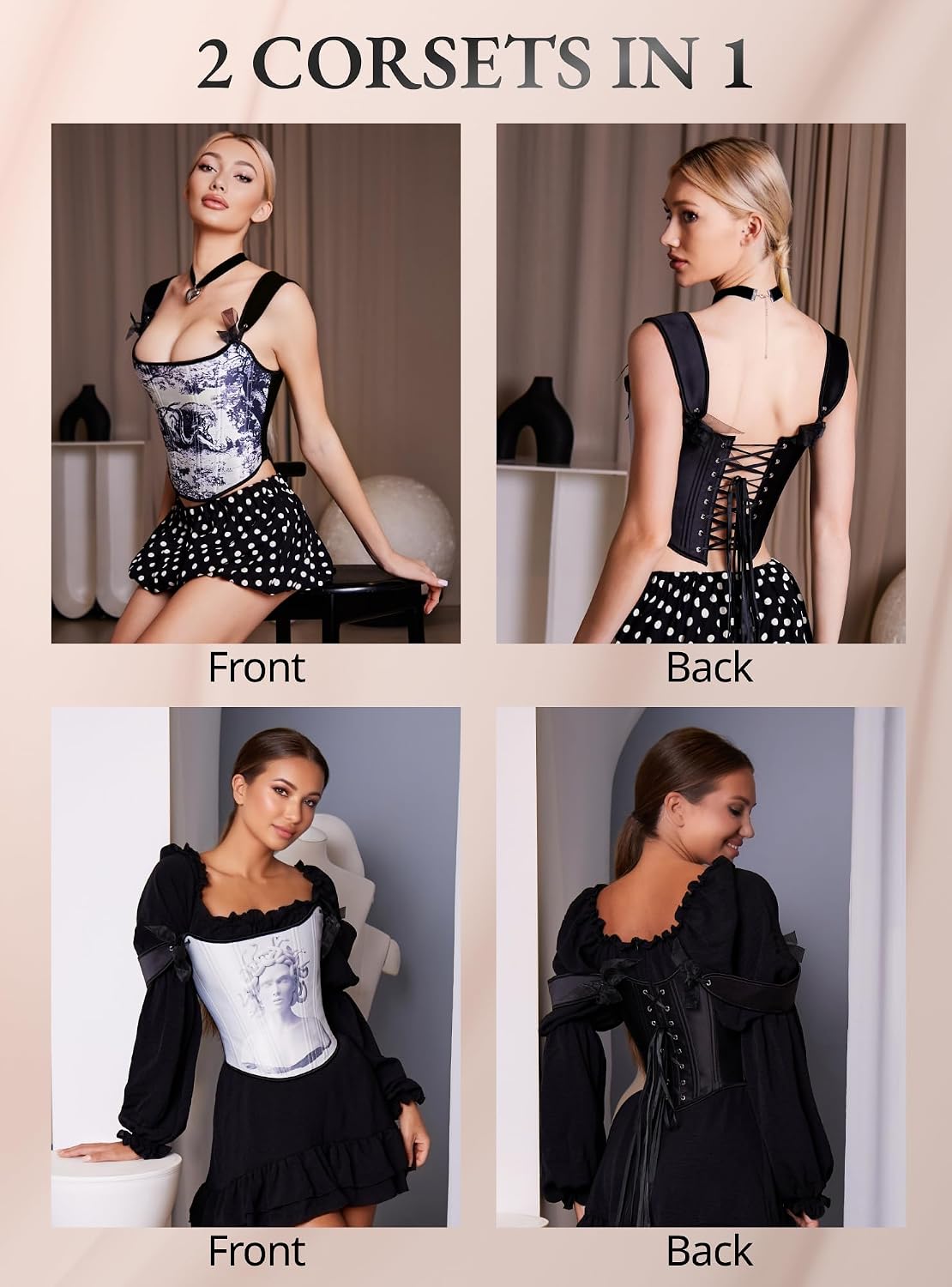 WS Waist Secrets Double Sided Vintage Corset — image 6