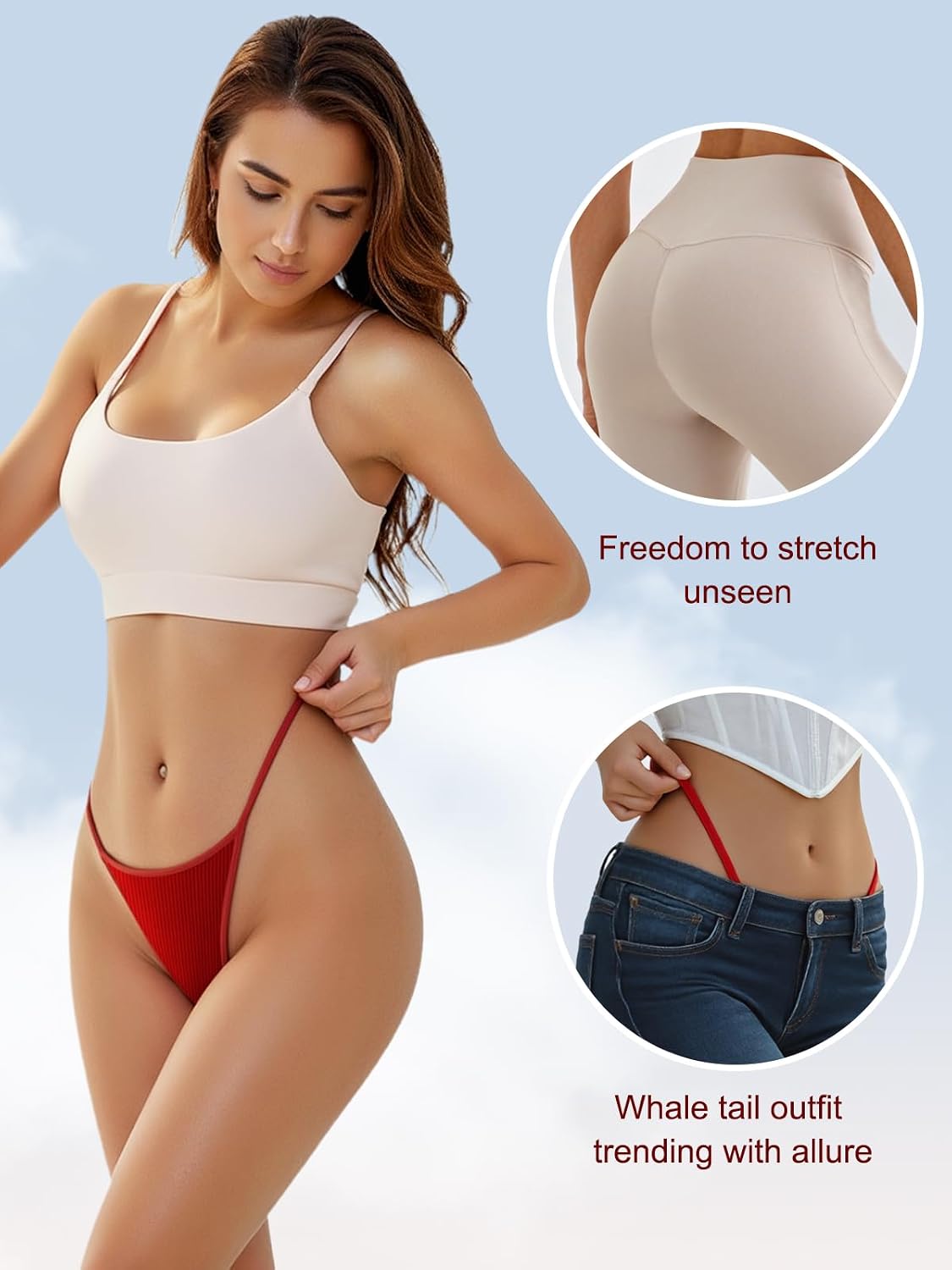 PNQUNZ Cotton Low Rise G-String Thongs 6-Pack — image 4