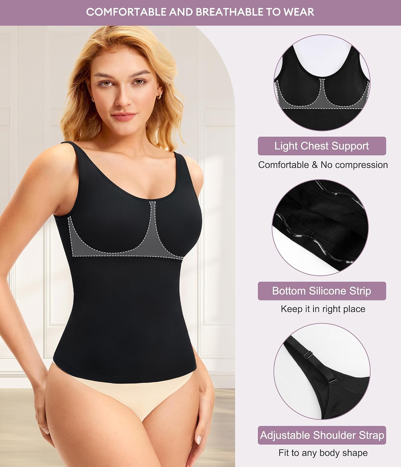 YERKOAD Tummy Control Shapewear Tank Top — image 2