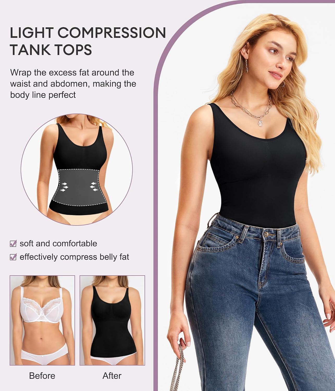 YERKOAD Tummy Control Shapewear Tank Top — image 4