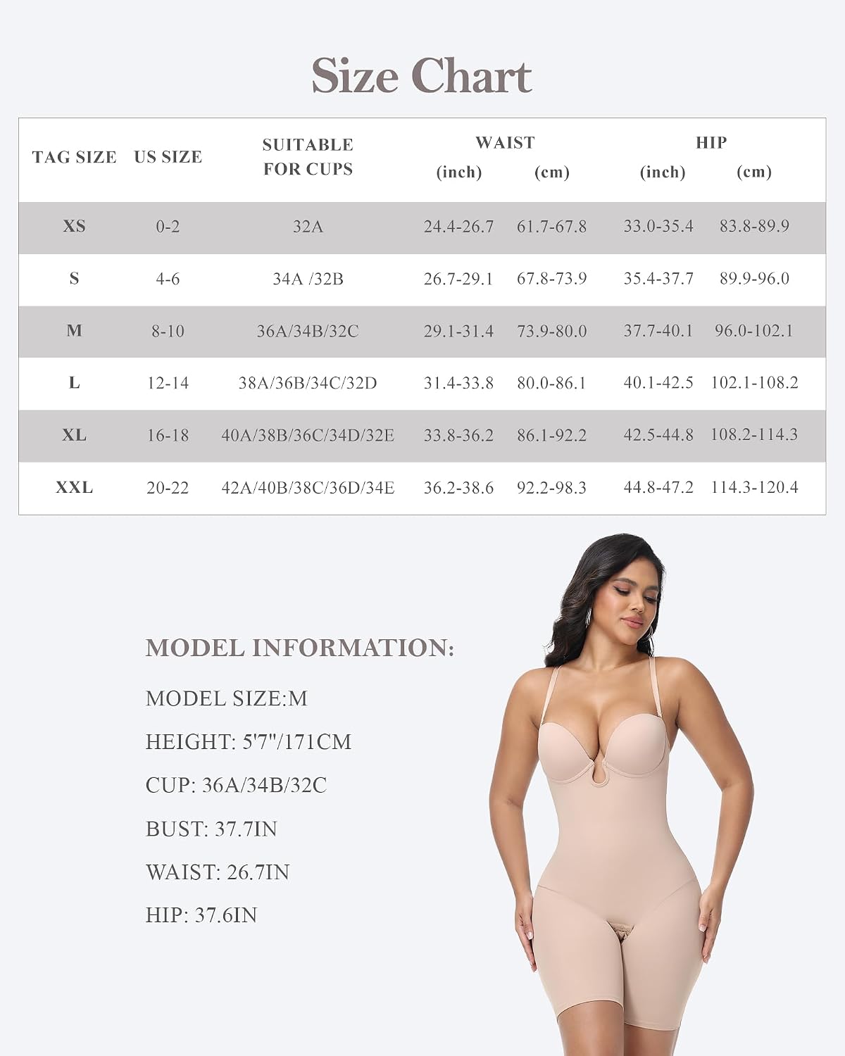 SHAPESHE Backless Strapless Shapewear Bodysuit — image 7