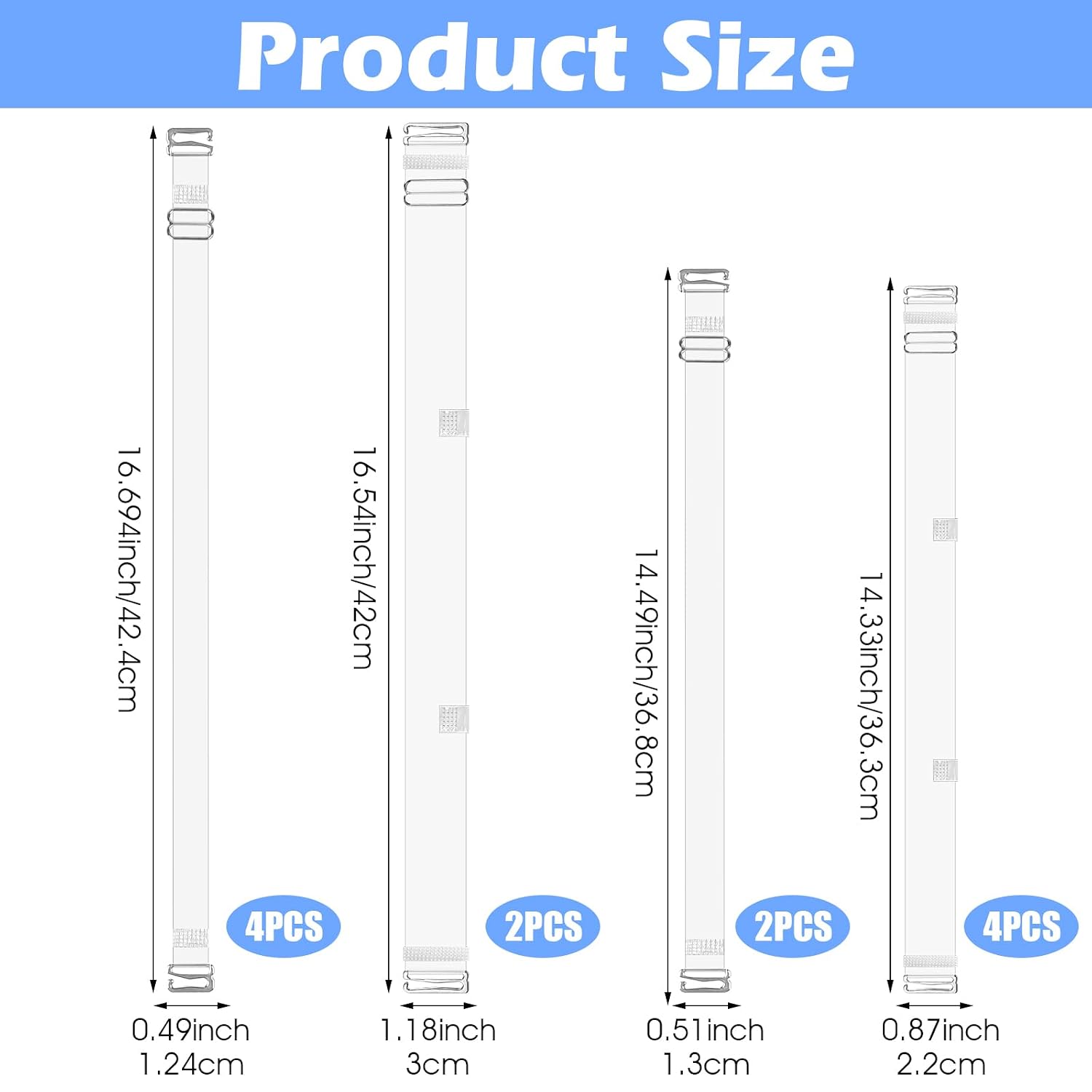 Bremorou Invisible Clear Bra Straps for Women — image 2