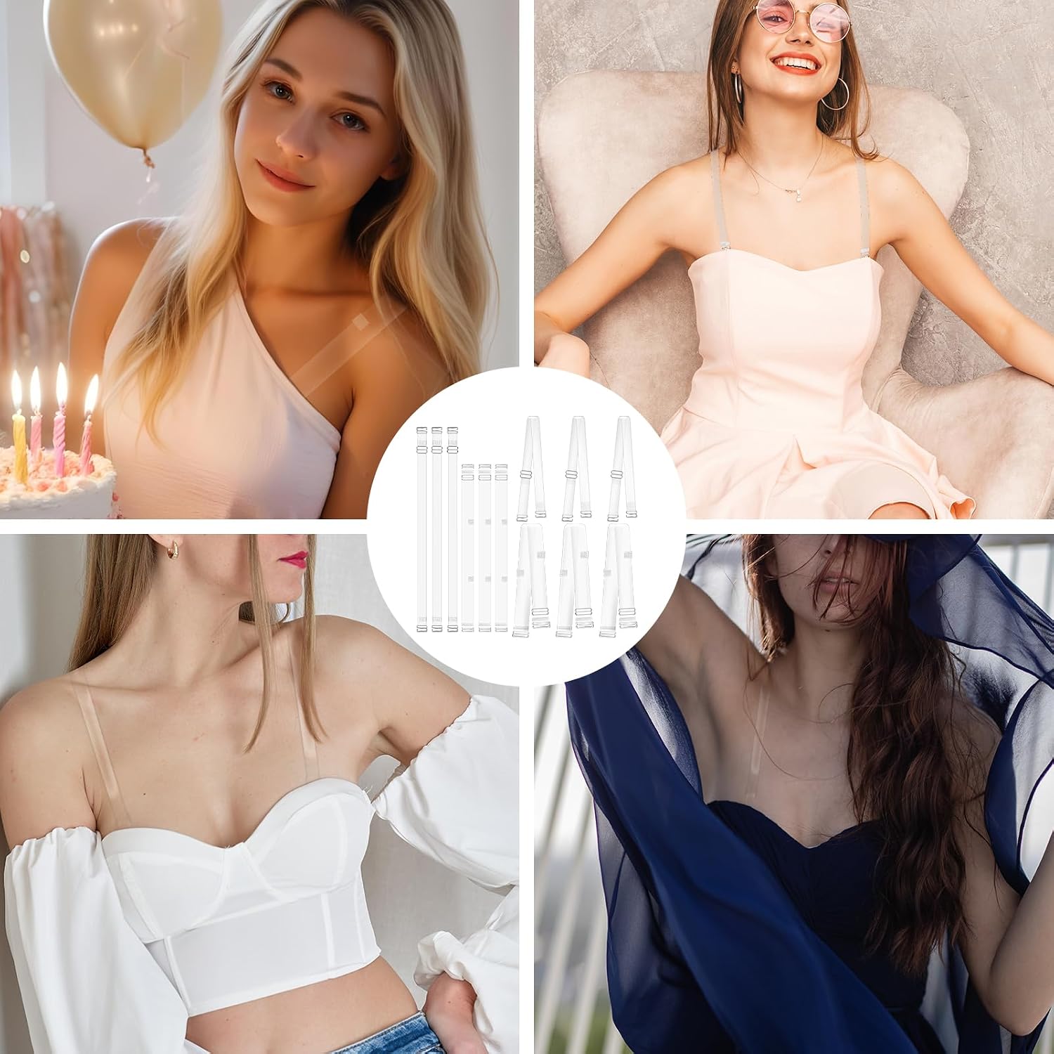 Bremorou Invisible Clear Bra Straps for Women — image 3
